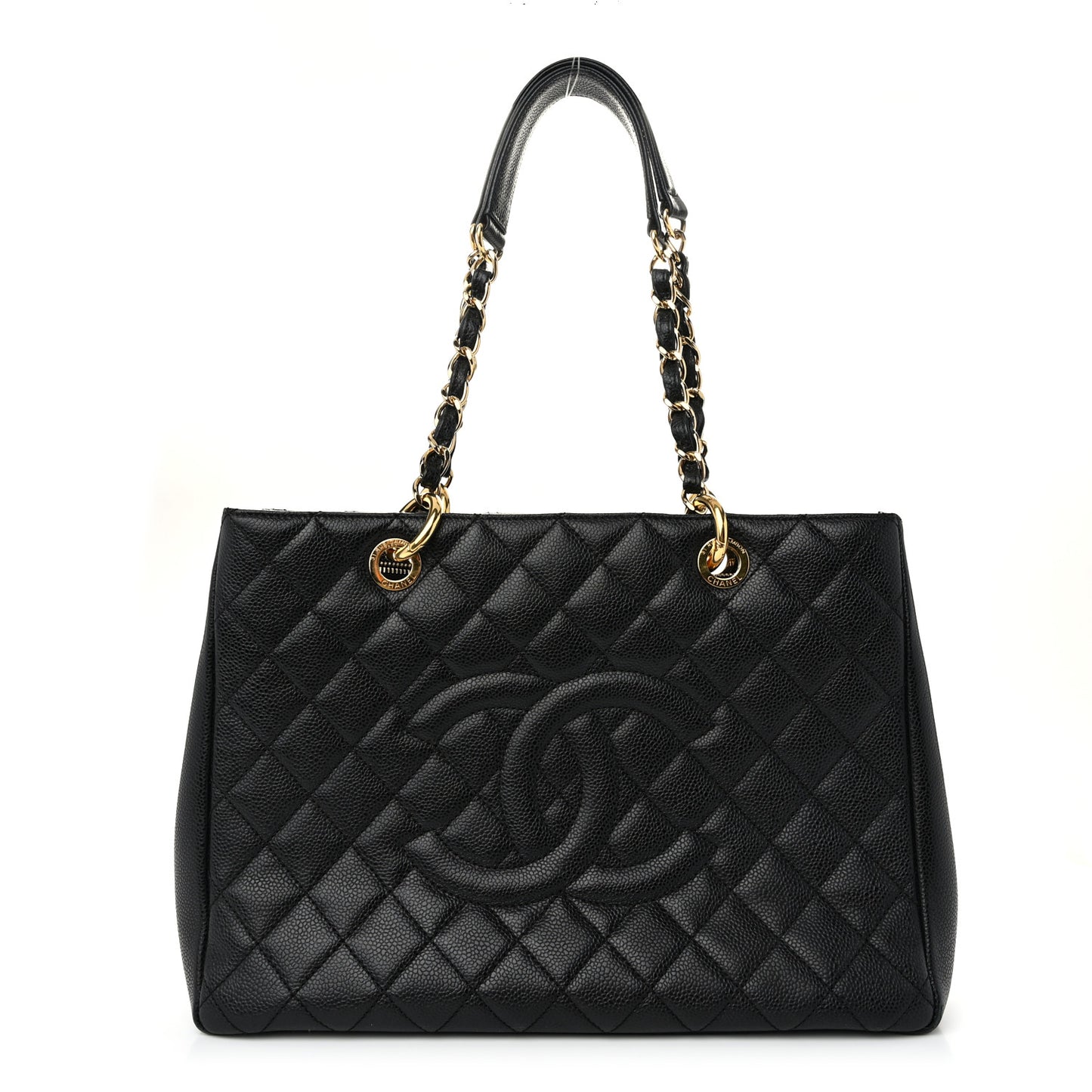 Caviar Quilted Grand Shopping Tote GST Black