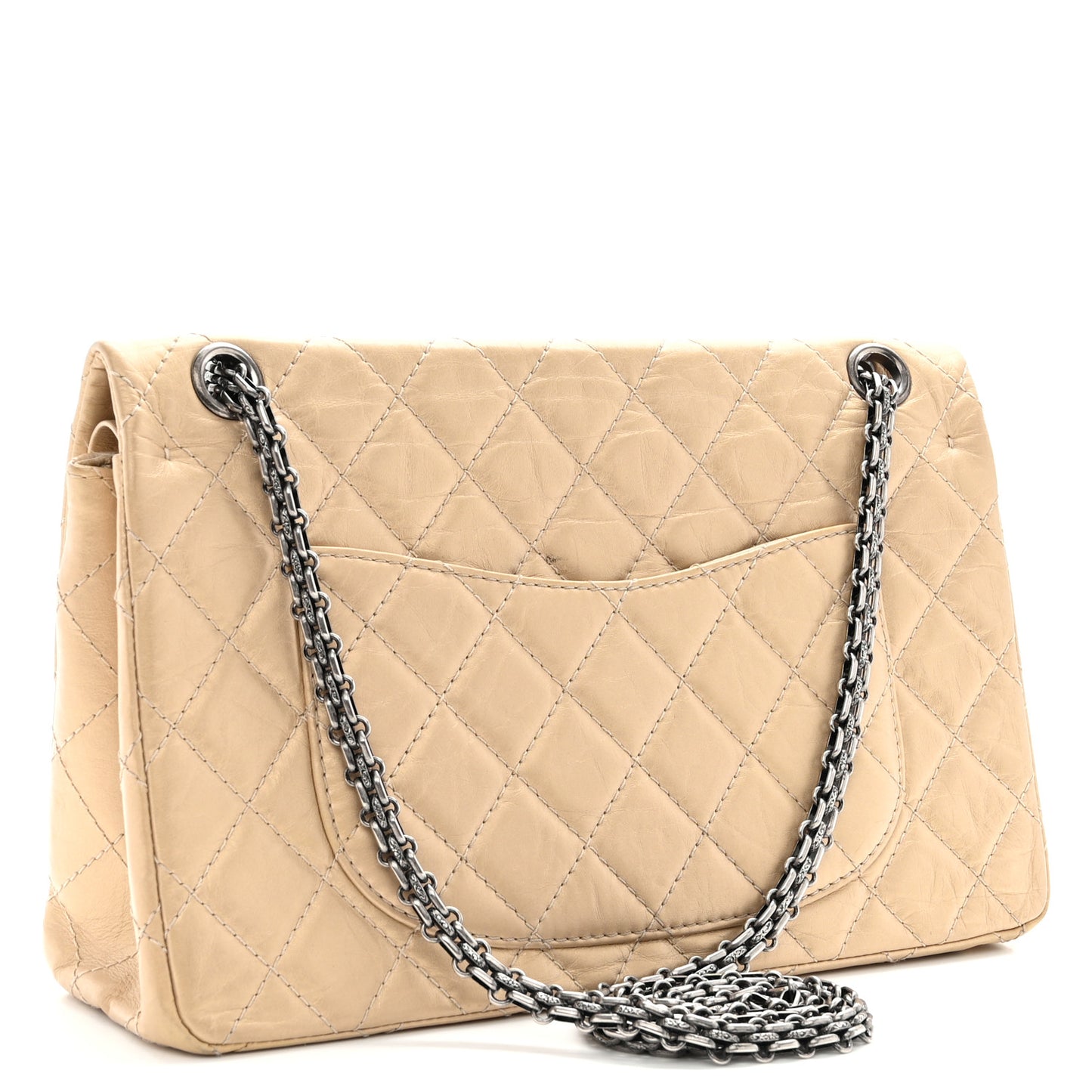 Metallic Aged Calfskin Quilted 2.55 Reissue 226 Flap Gold