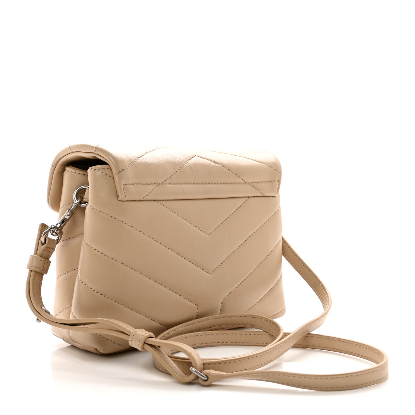 Calfskin Y Quilted Monogram Toy Loulou Crossbody Bag Nude Powder