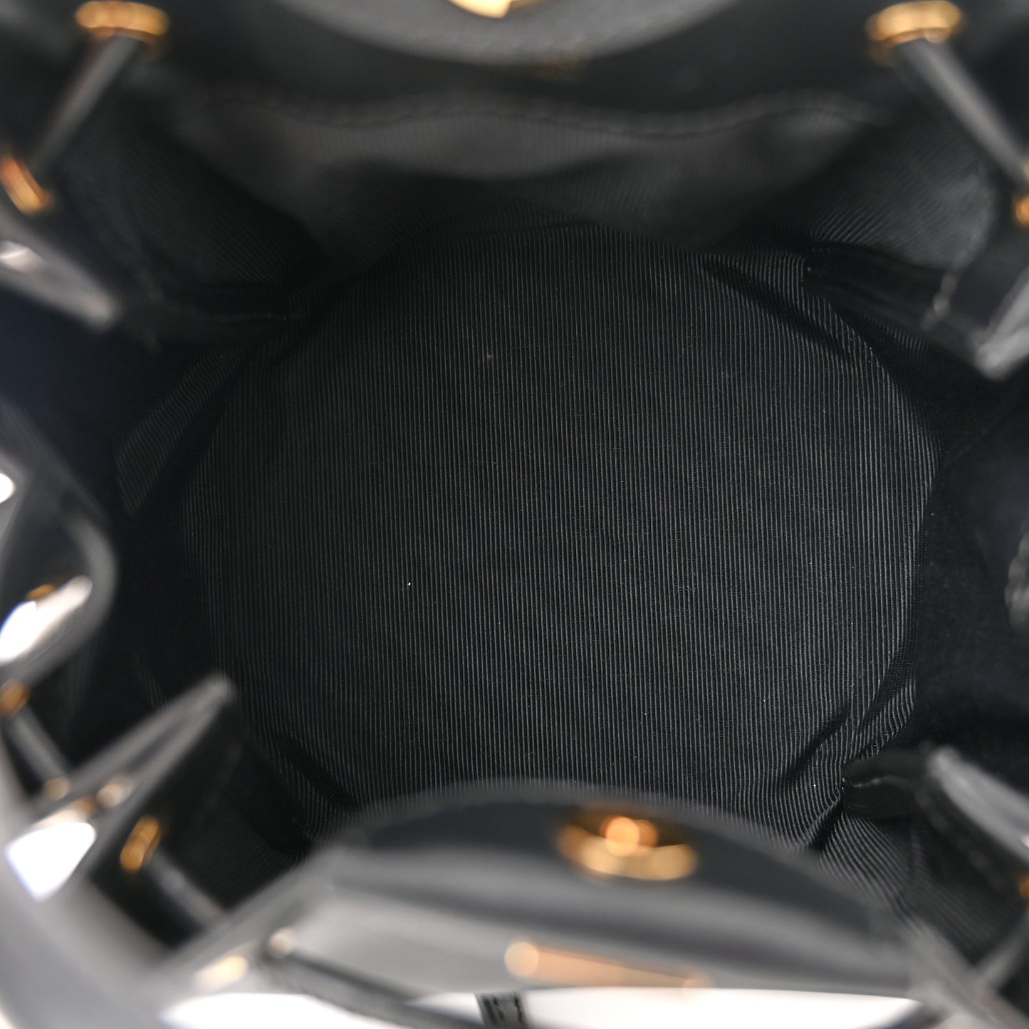 Calfskin Monogram Motif TB Bucket Black