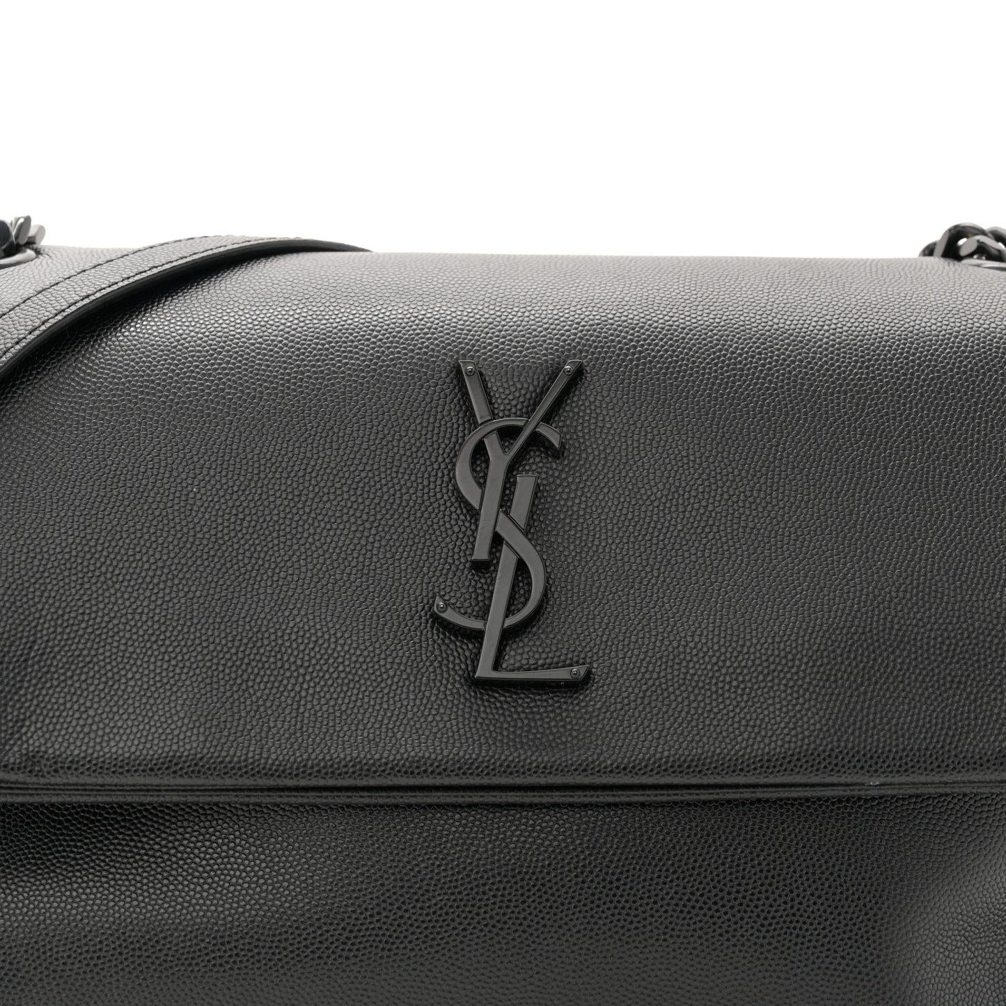 Grain De Poudre Medium West Hollywood Monogram Fold-Over Black