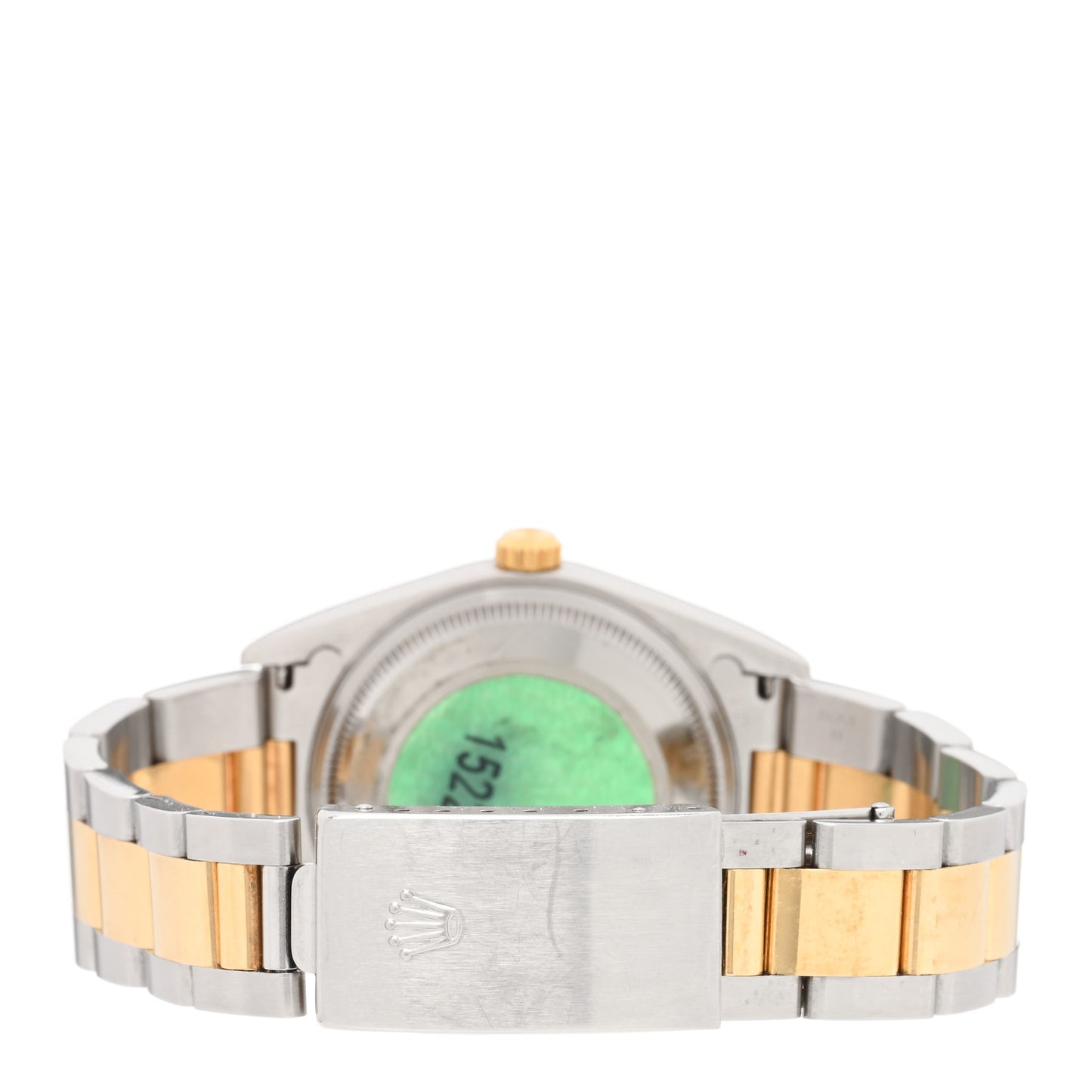 Stainless Steel 18K Yellow Gold 34mm Oyster Perpetual Date Watch Silver 15223