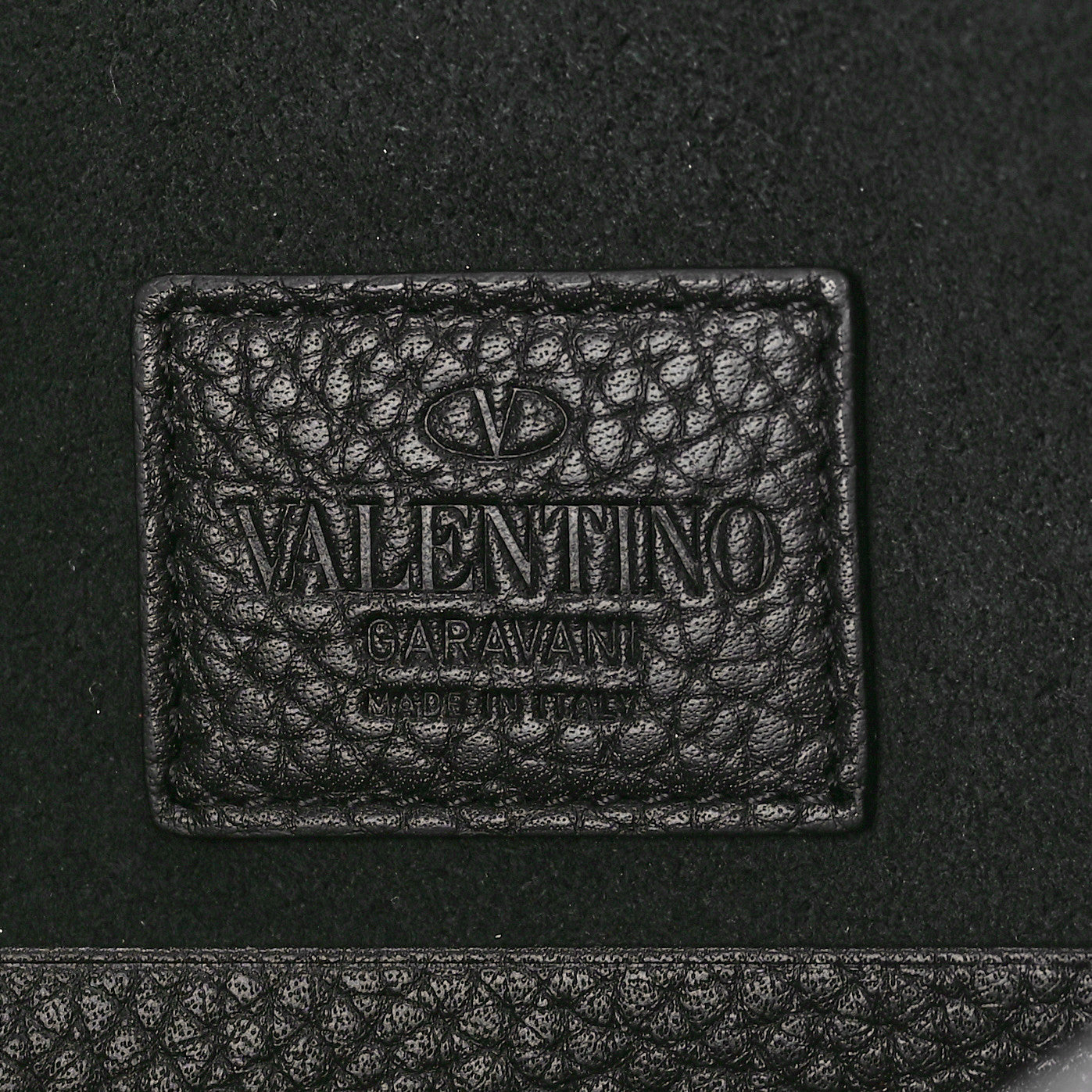 Pebbled Calfskin Large Rockstud Envelope Clutch Black