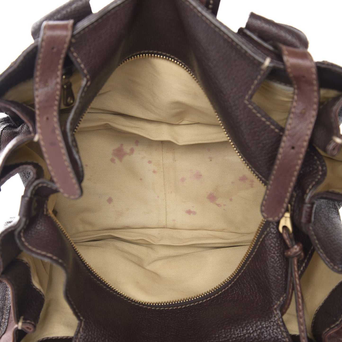 Calfskin Satchel Brown