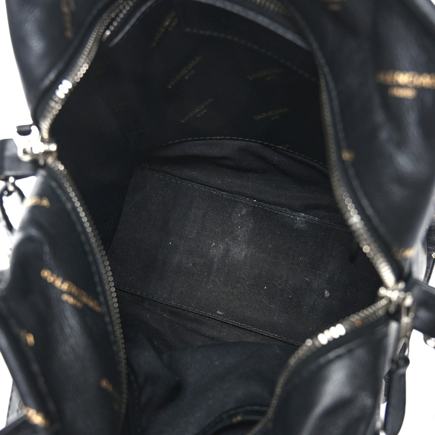 Calfskin Allover Logo XS Bazar Shopper Tote Black Gold