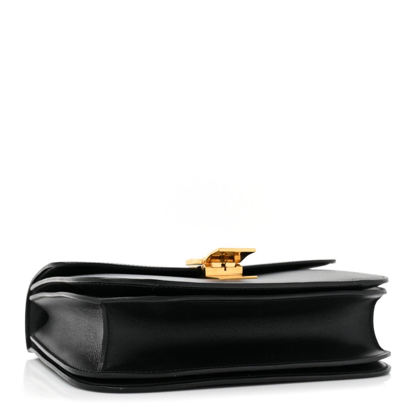 Box Calfskin Medium Classic Box Flap Bag Black