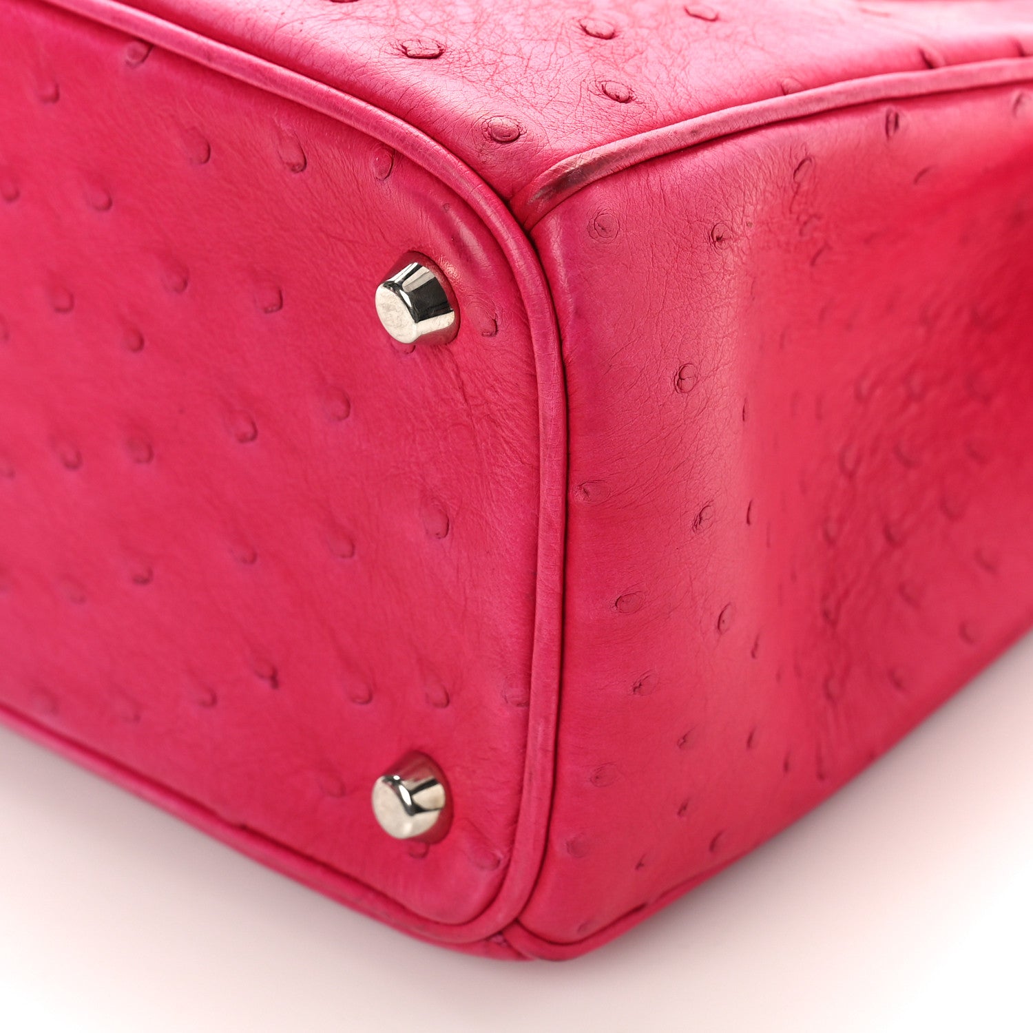 Christian Dior Ostrich Medium Diorissimo Tote Fuchsia 9 of 9
