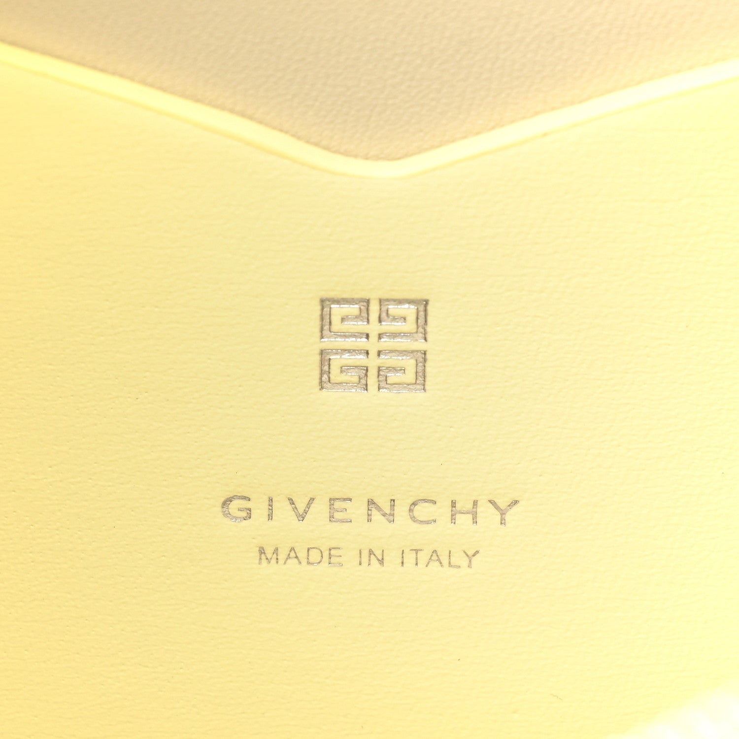 Givenchy Box Calfskin Small Zipped Cut Out Shoulder Bag Soft Yellow 6 of 9