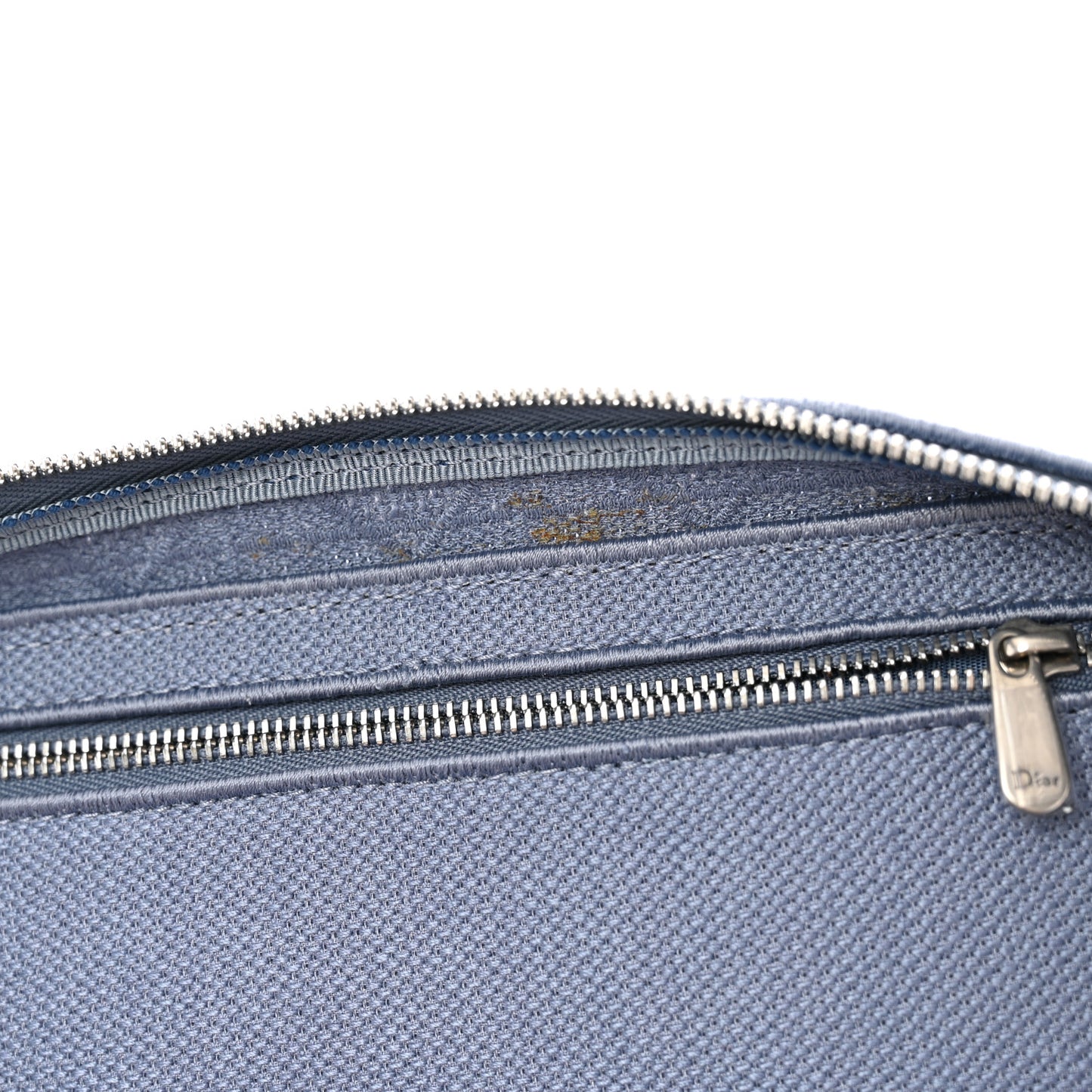 Canvas Embroidered Cannage Diortravel Vanity Case Blue