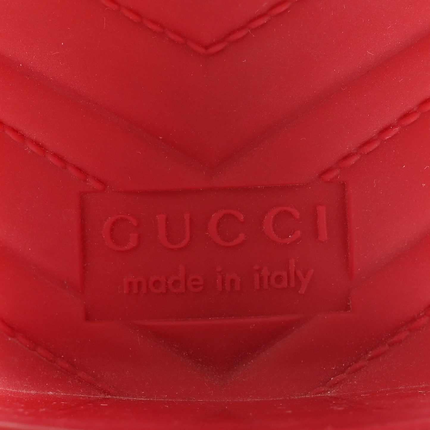 Rubber Gucci Logo Womens Platform 20/60mm Slide Sandals 36 Hibiscus Red