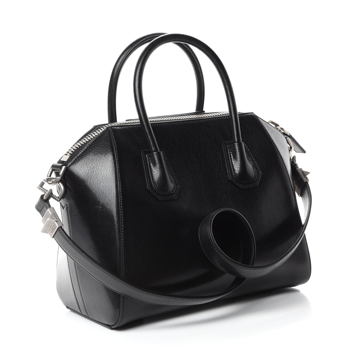 Goatskin Small Studded Antigona Black