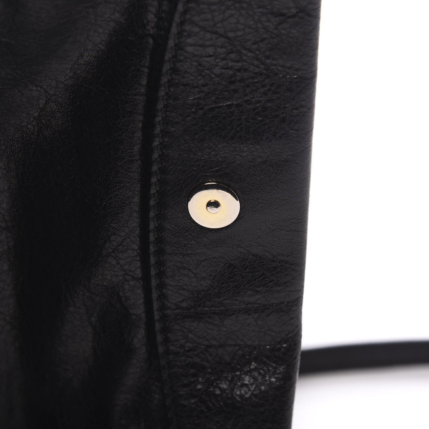 Agneau Giant 12 Gold Hardware Envelope Strap Clutch Black