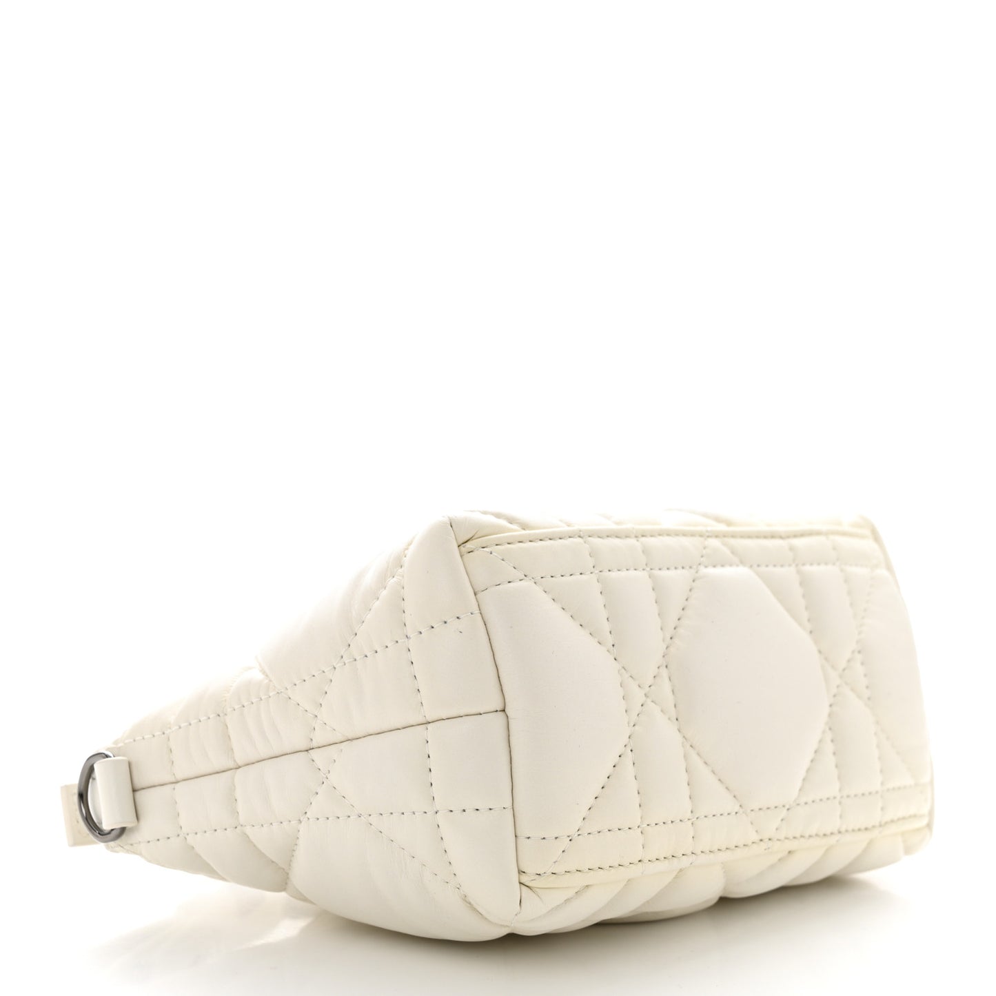 Calfskin Macrocannage Small Diortravel Nomad Pouch Latte