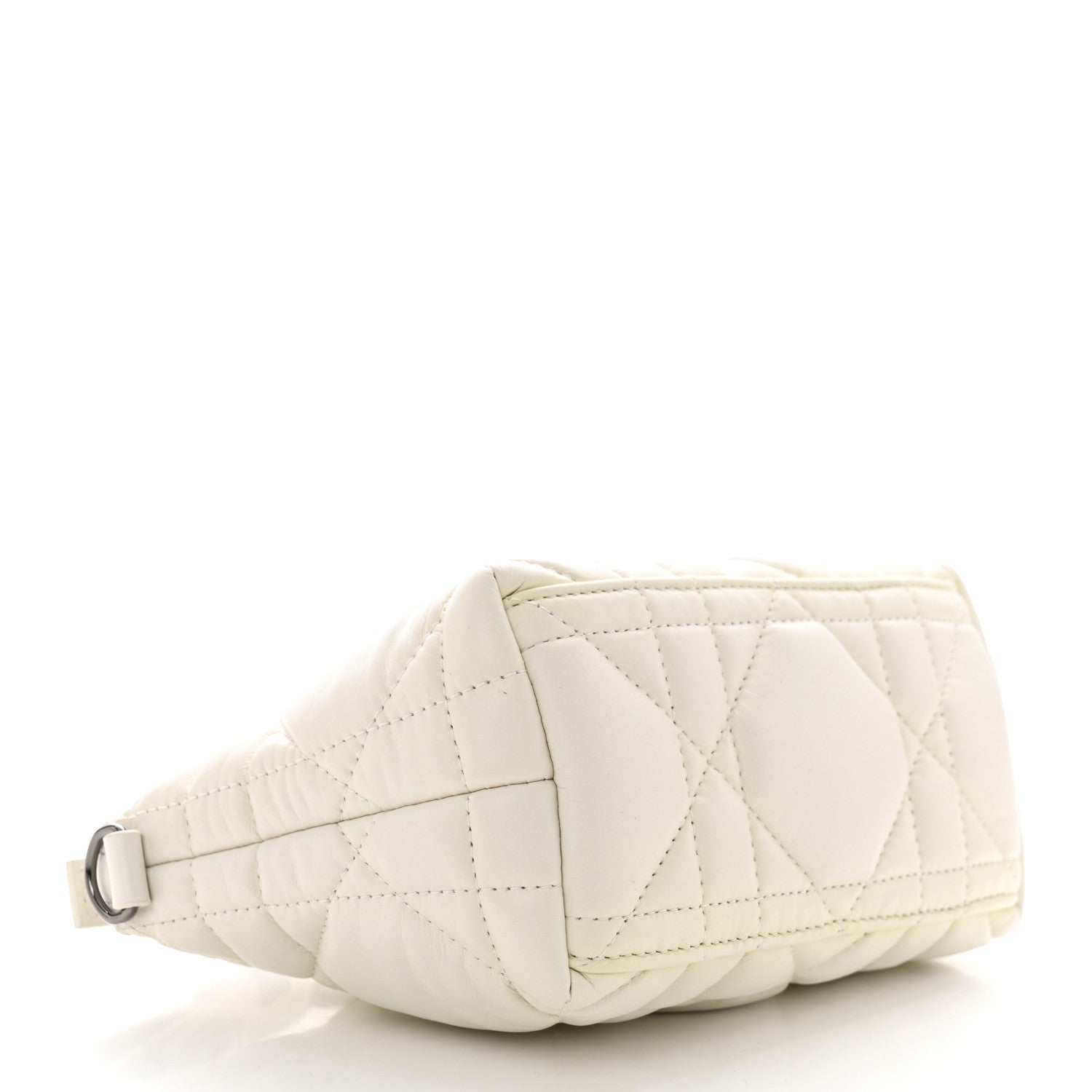 Christian Dior Calfskin Macrocannage Small Diortravel Nomad Pouch Latte 4 of 11