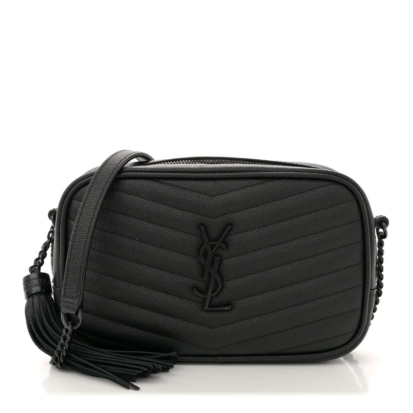 Grain De Poudre Matelasse Monochrome Monogram Mini Lou Camera Bag Black