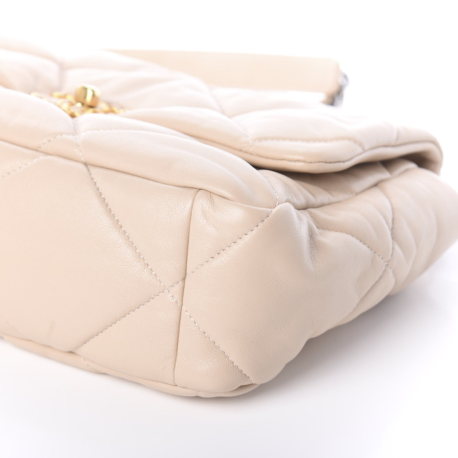Chanel Lambskin Quilted Large 19 Flap Beige 9 of 9
