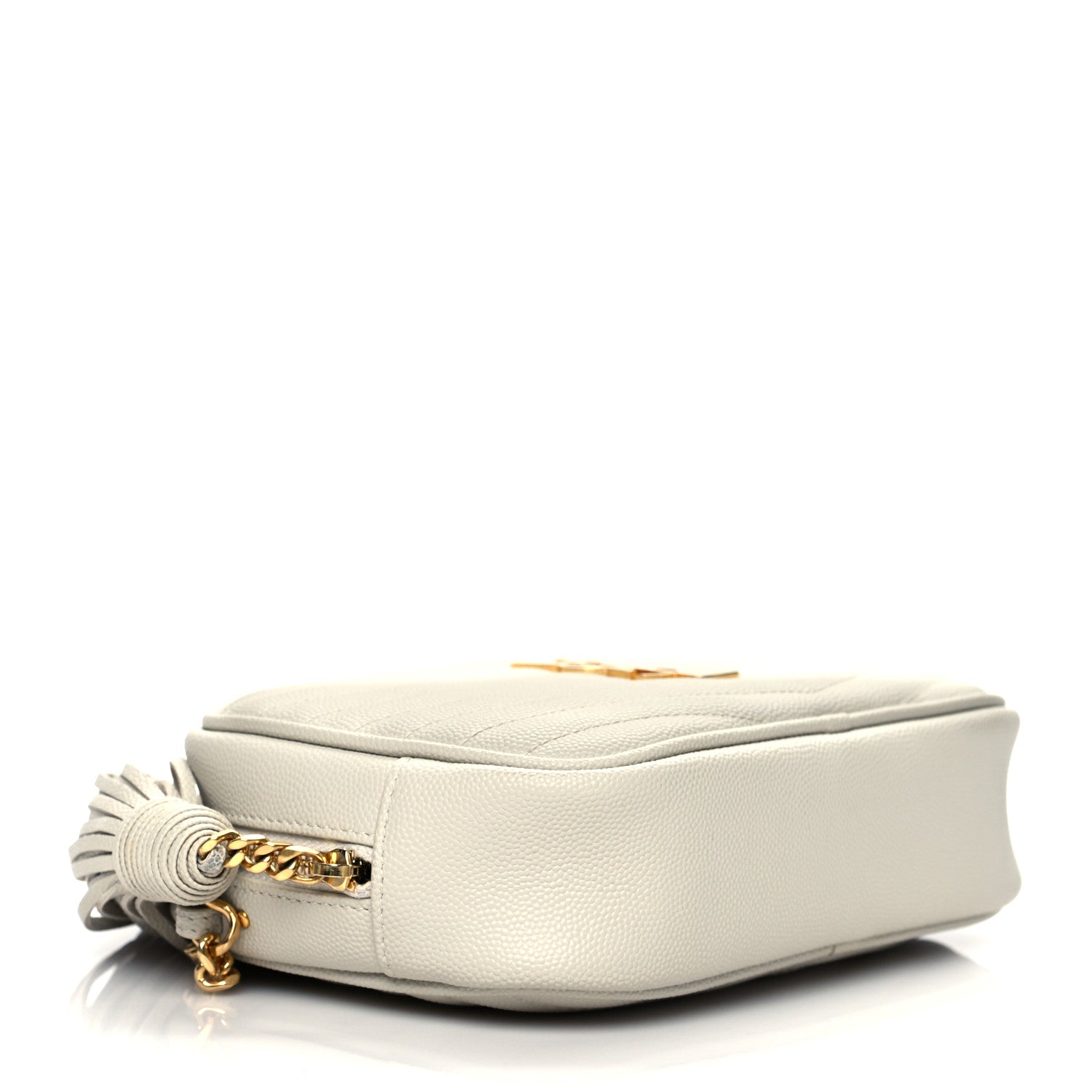 Saint Laurent Grain De Poudre Matelasse Monogram Mini Lou Camera Bag Crema Soft 3 of 12