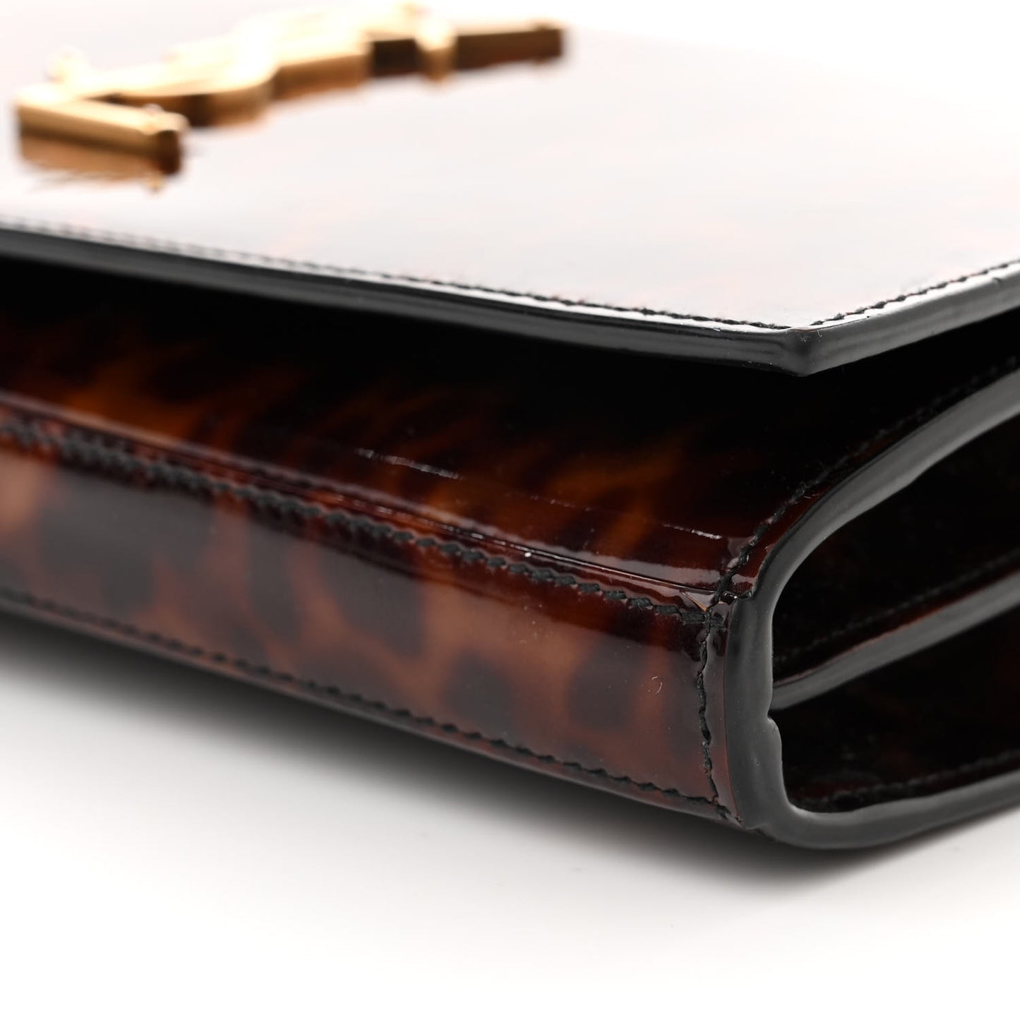 Patent Monogram Chain Wallet Tortoiseshell