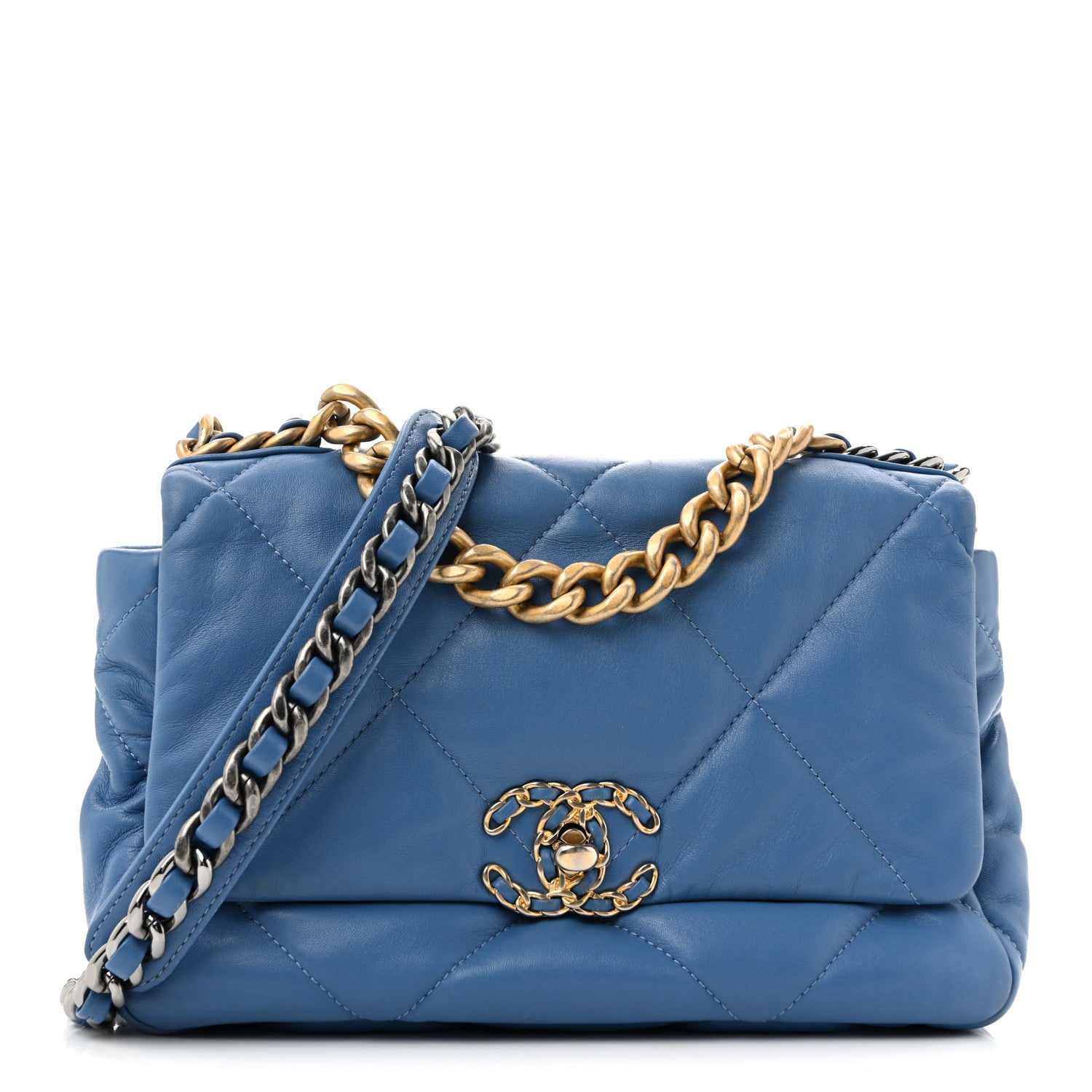 Chanel Lambskin Quilted Medium Chanel 19 Flap Blue 1890880
