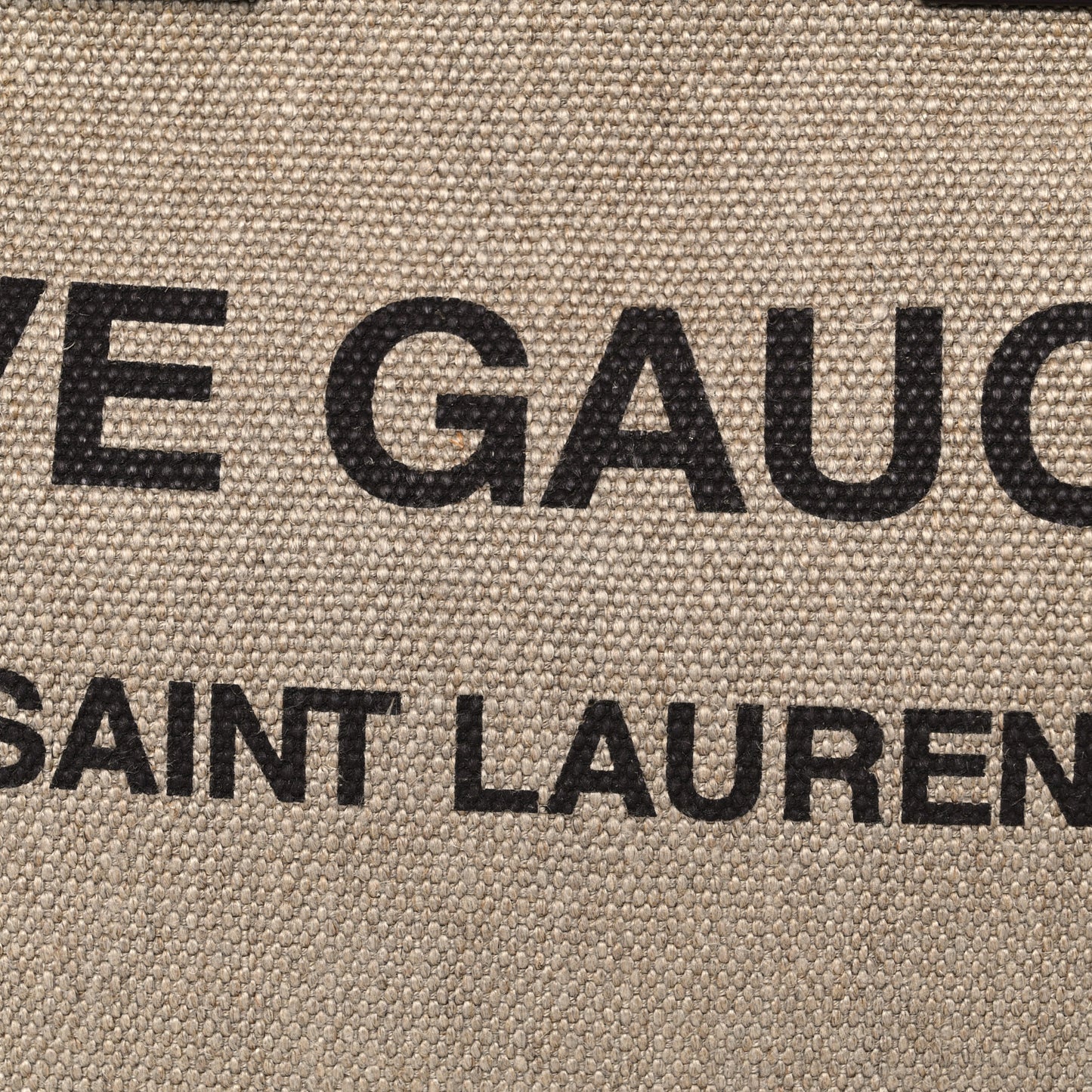 Linen Calfskin Rive Gauche Tote Natural