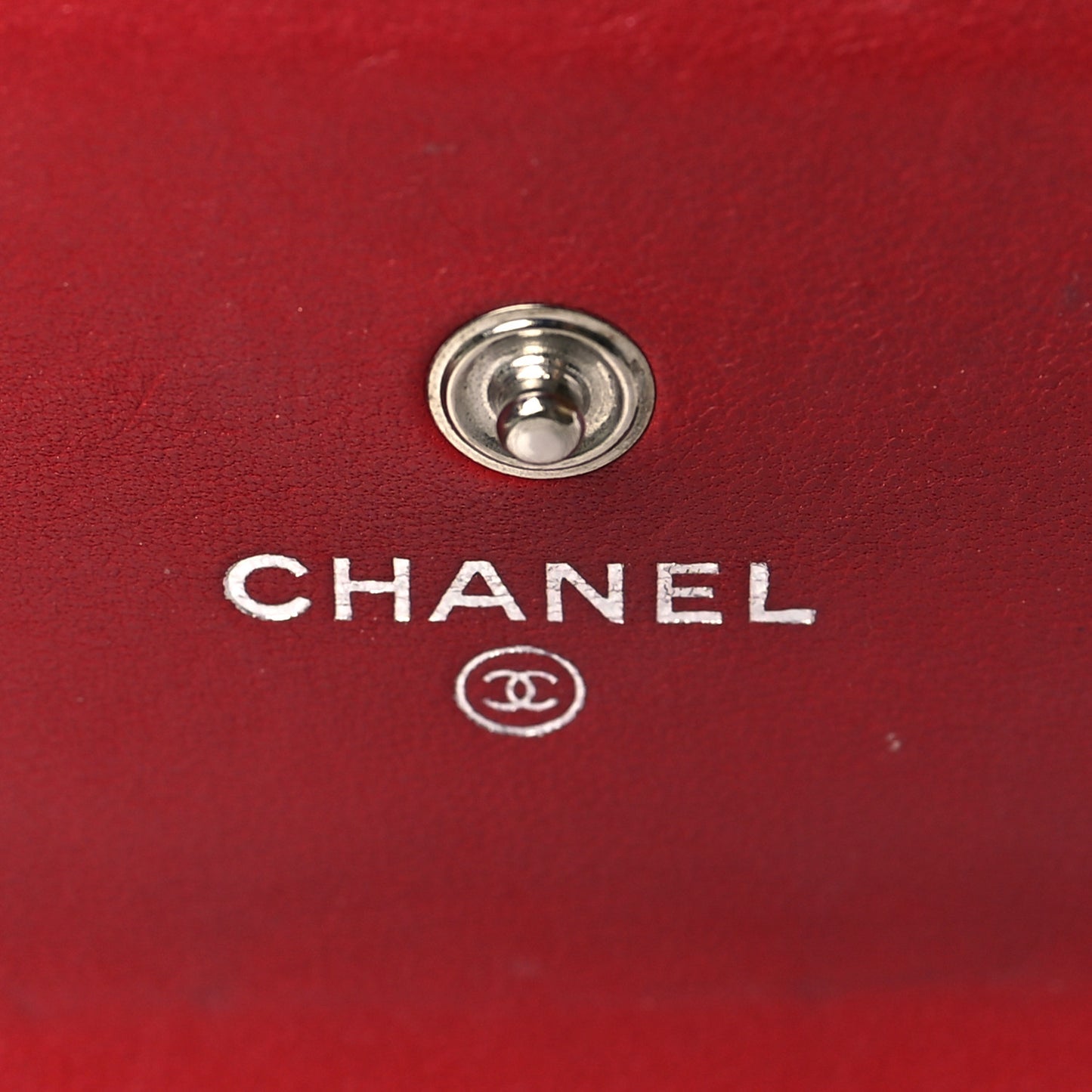 Lambskin Quilted Large Gusset Flap Wallet Red