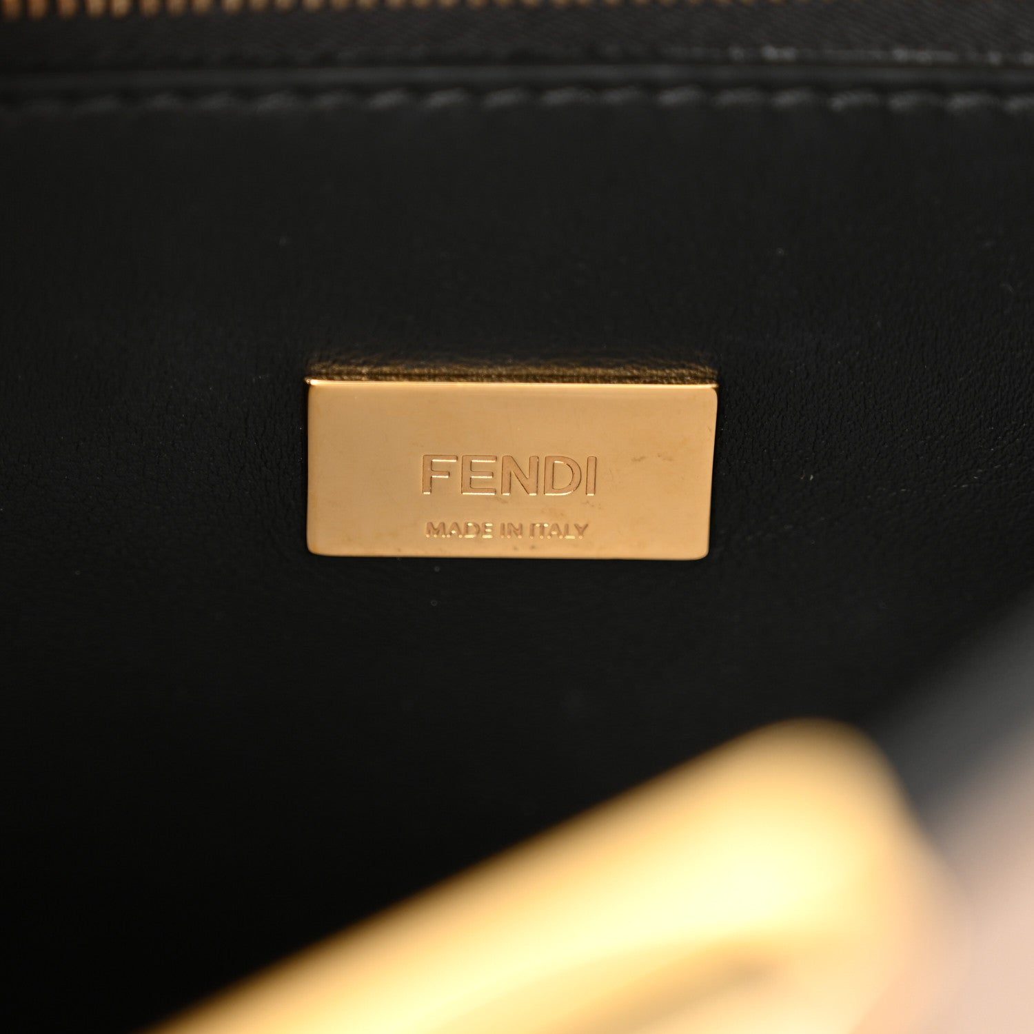 Fendi Tahiti Burro Medium Peekaboo Iconic Essentially Satchel Tortora Black 7 of 10