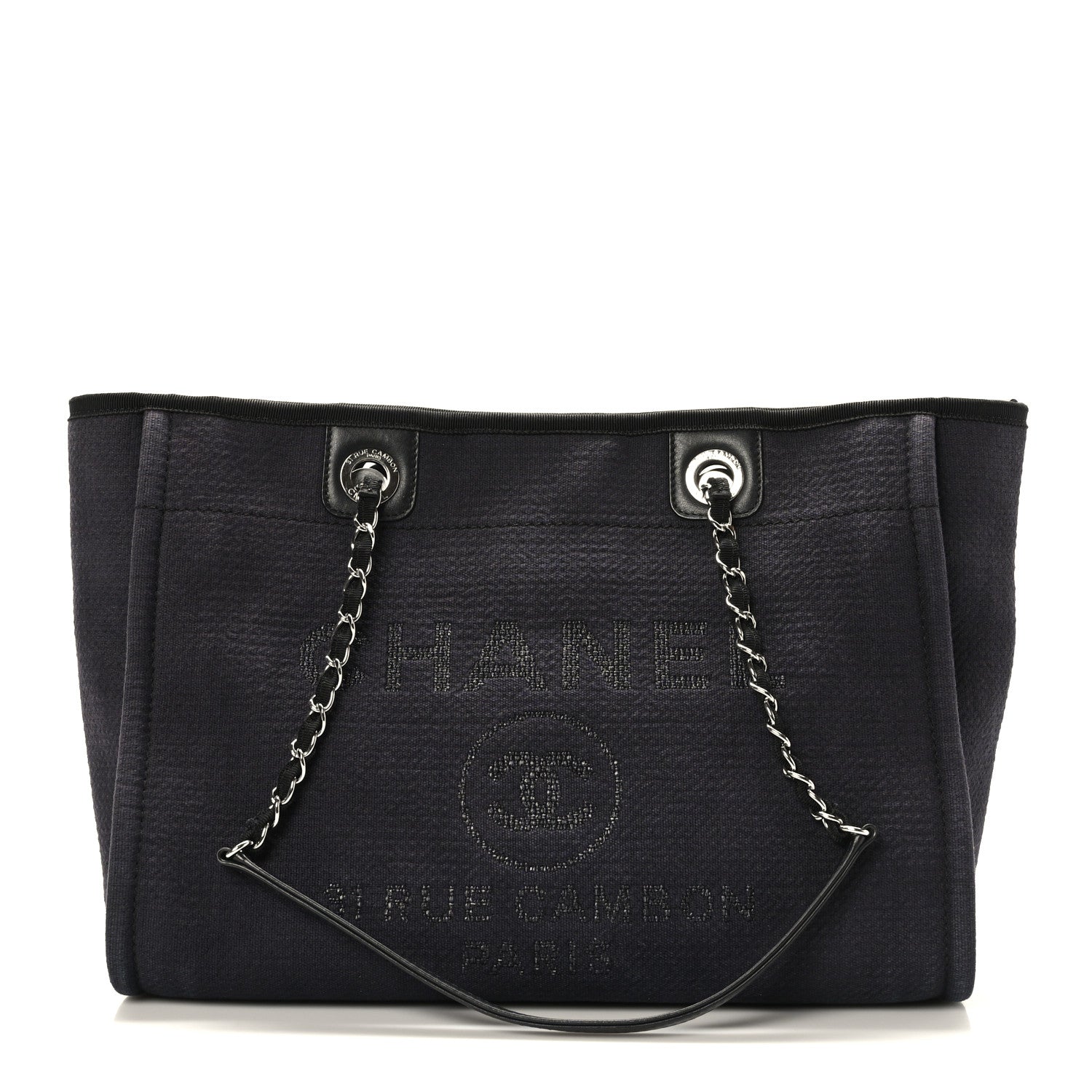 Chanel Mixed Fibers Small Deauville Tote Black 1 of 9