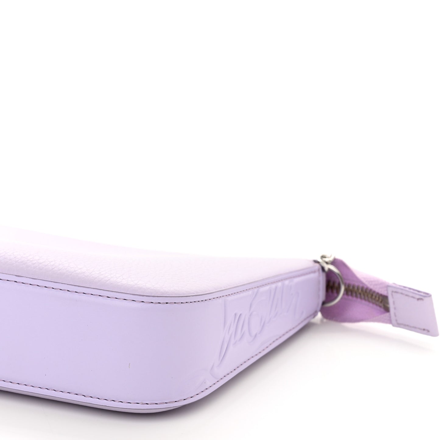 Calfskin Empire Loubila Pouch on Chain Lilac Smoke Rosy