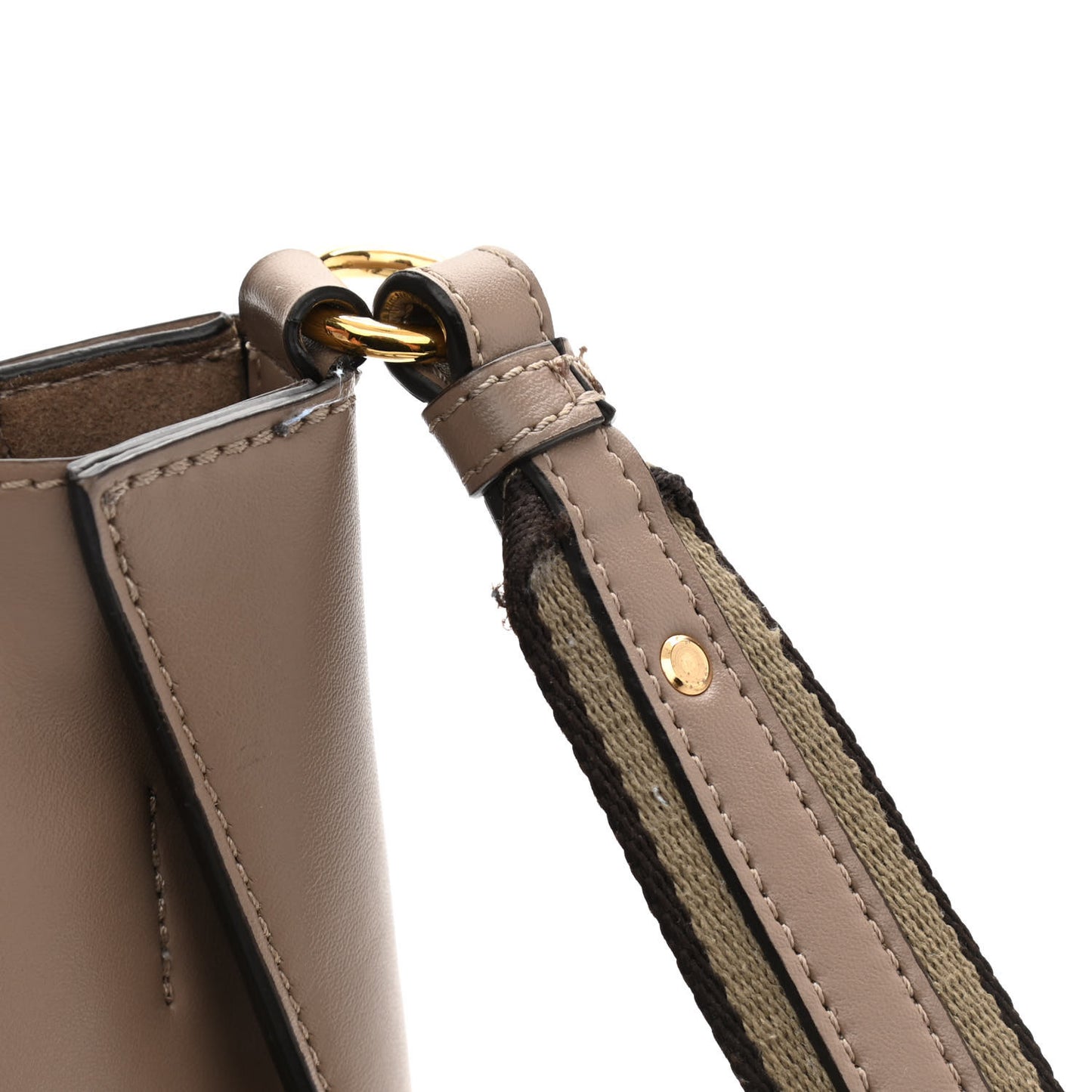 Eco Alter Nappa Perforated Logo Tiny Crossbody Dark Taupe