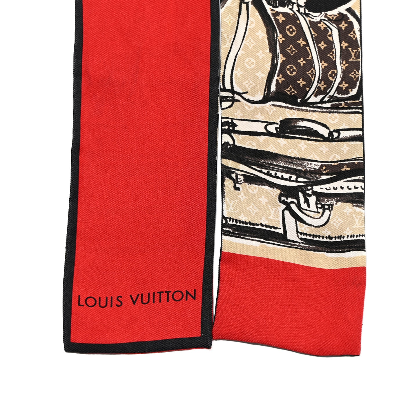Silk Monogram Trunks Bandeau Brown