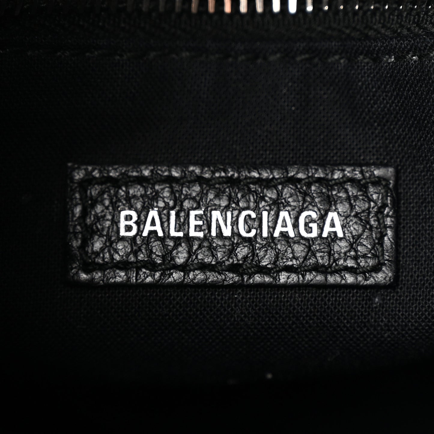 Patent Calfskin Logo Shopping Tote XXS Black