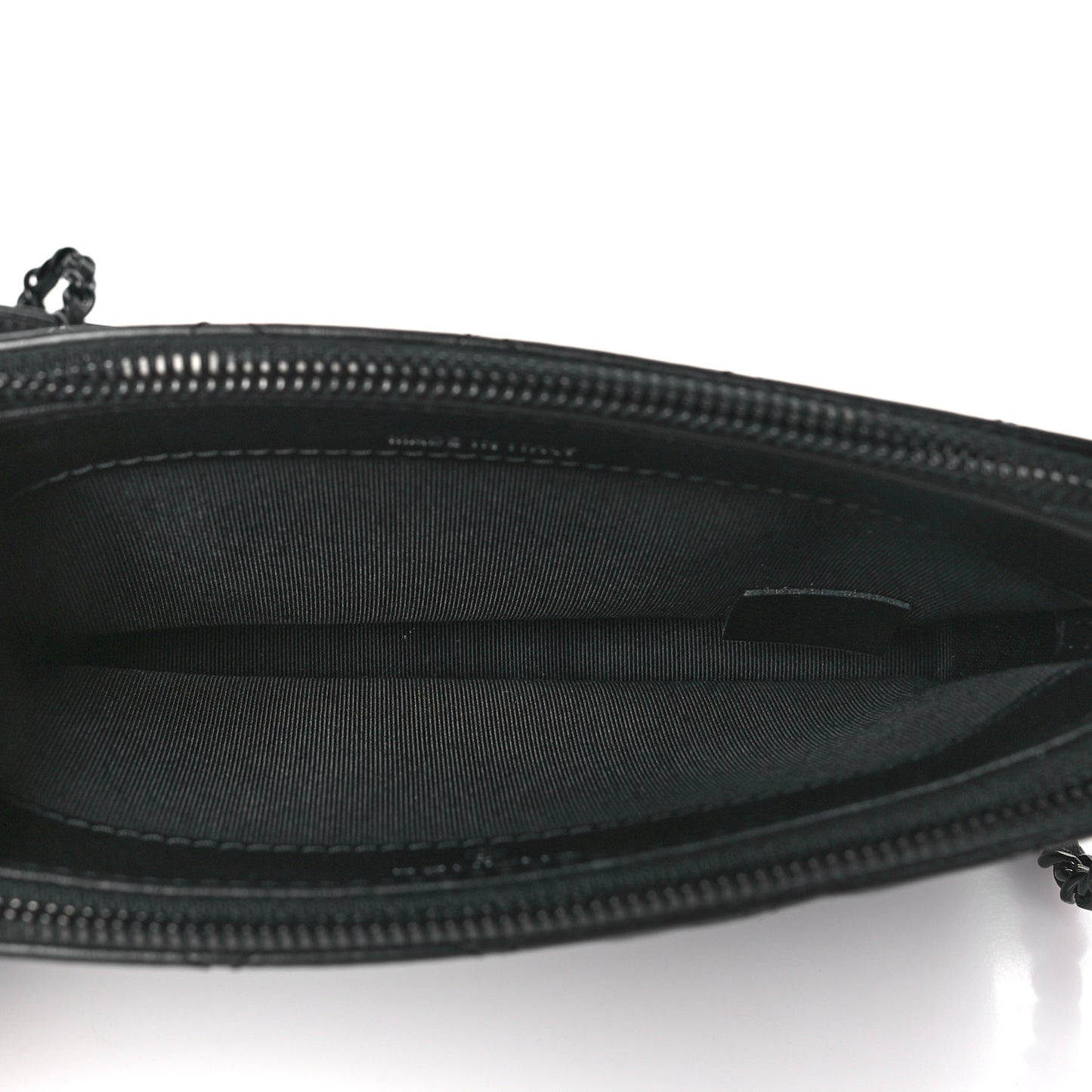 Aged Calfskin Quilted Small Gabrielle Clutch With Chain So Black