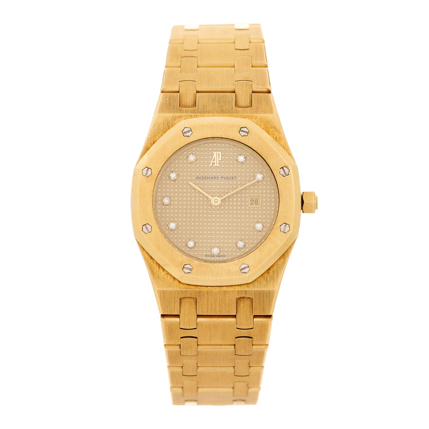 18K Yellow Gold Diamond 30mm Royal Oak Quartz Watch 6008.BA.484