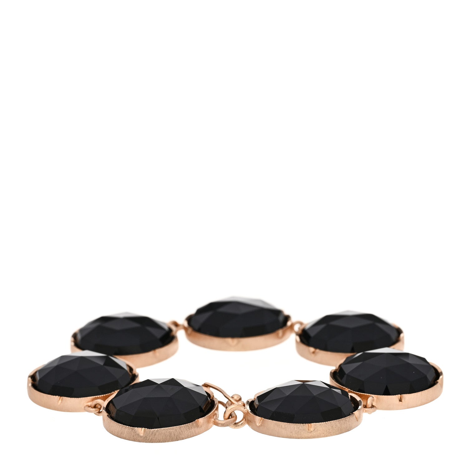 Irene Neuwirth 18K Rose Gold Black Onyx Large Classic Link Bracelet 2 of 3