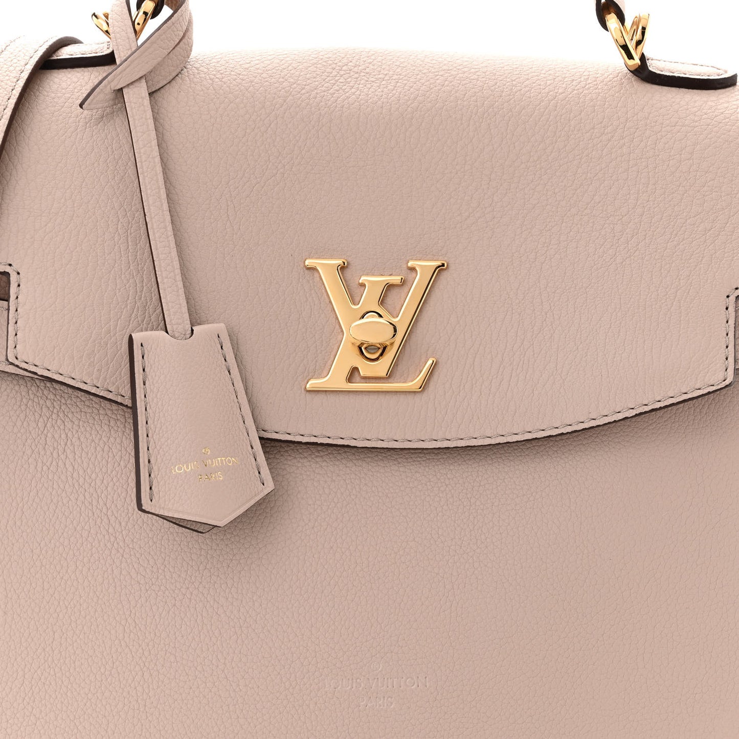 Soft Calfskin Lockme Ever MM Greige
