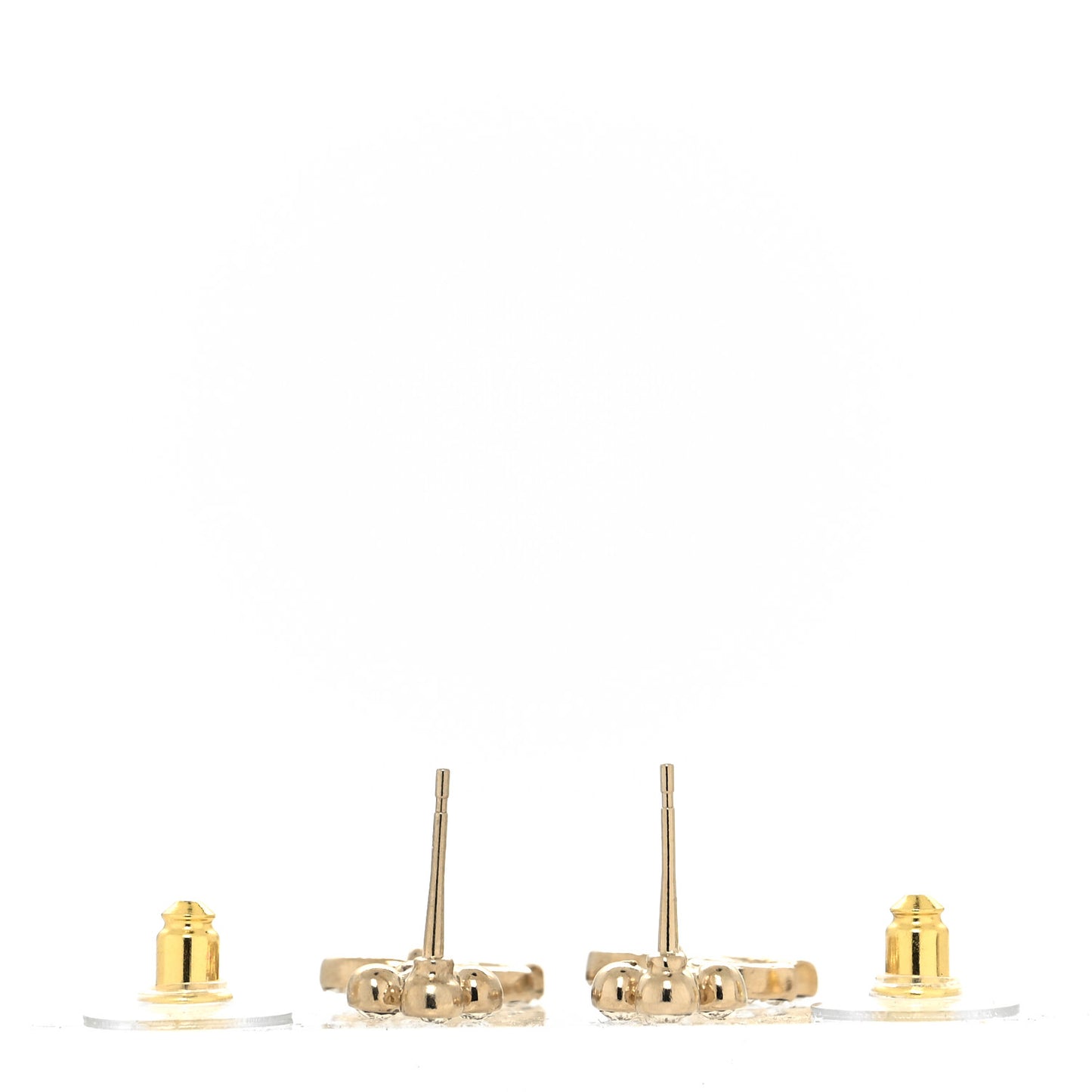 Crystal CC Drop Earrings Gold