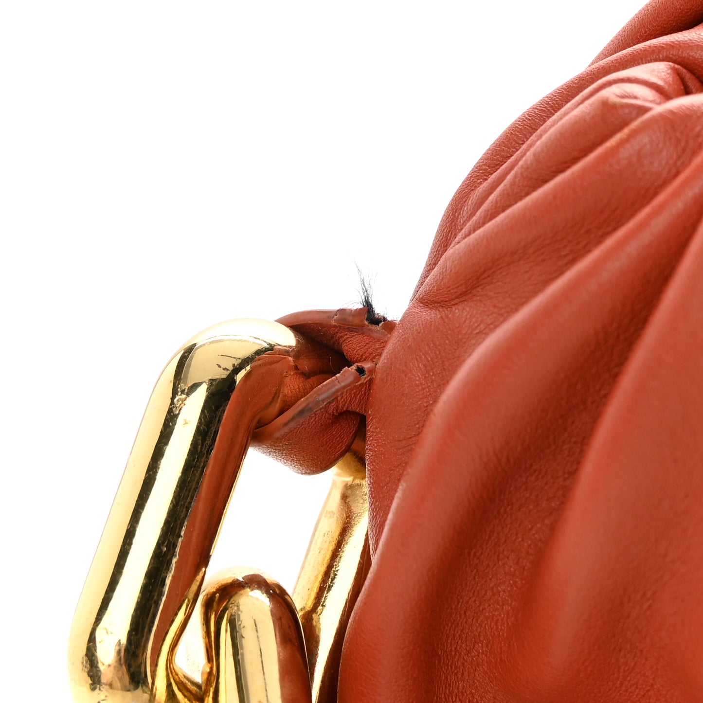 Calfskin The Pouch Chain Orange