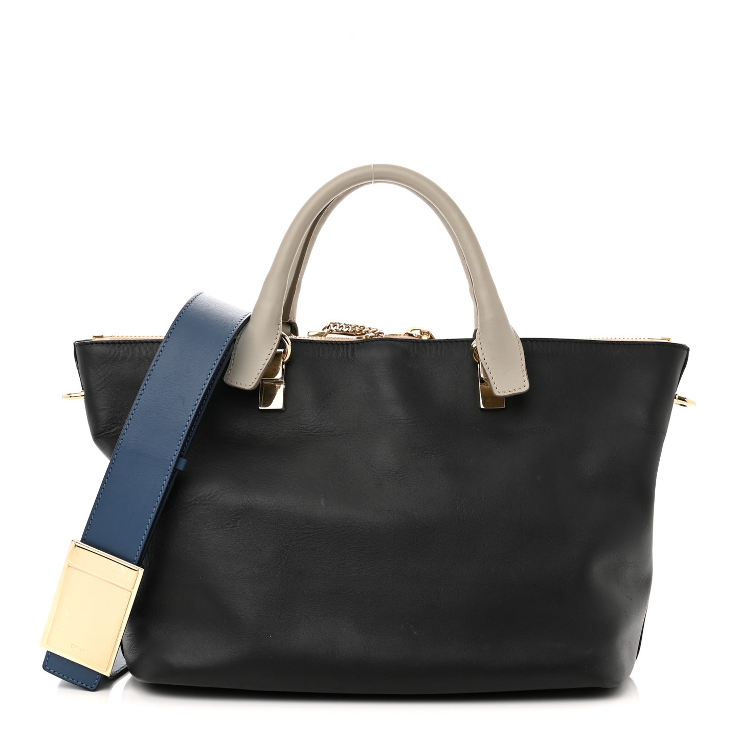 Smooth Calfskin Medium Baylee Tote Black