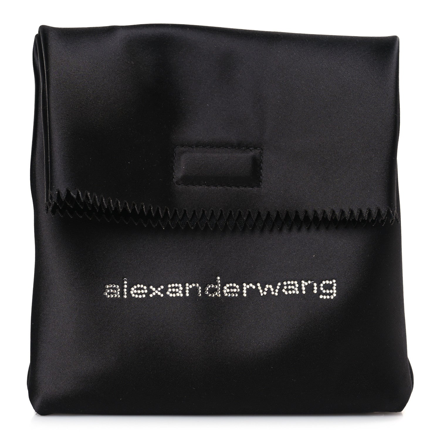 Alexander Wang Satin Lunch Bag Clutch Black 1 of 9