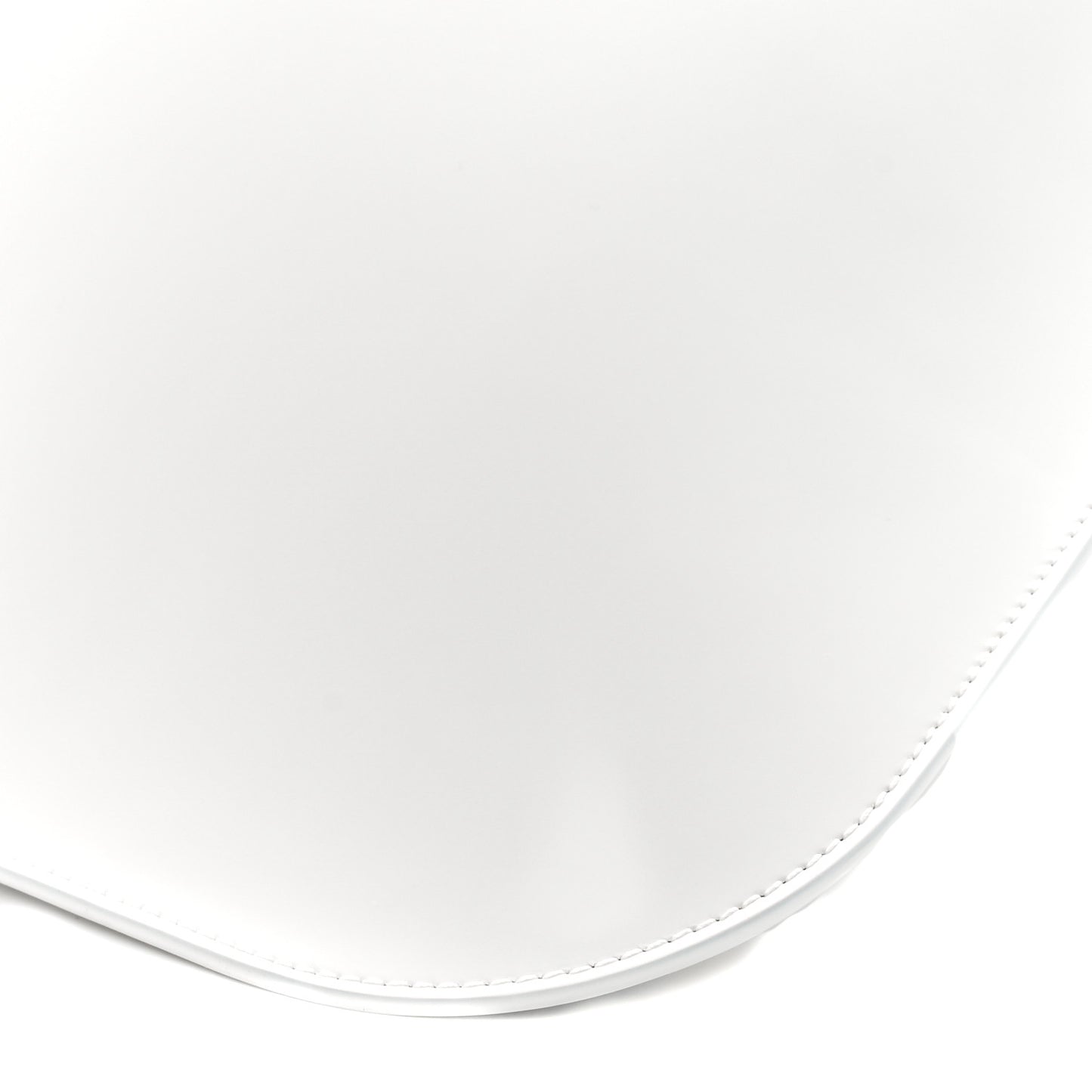 Brushed Calfskin Cradle Fold Over Shoulder Bag White Parakeet