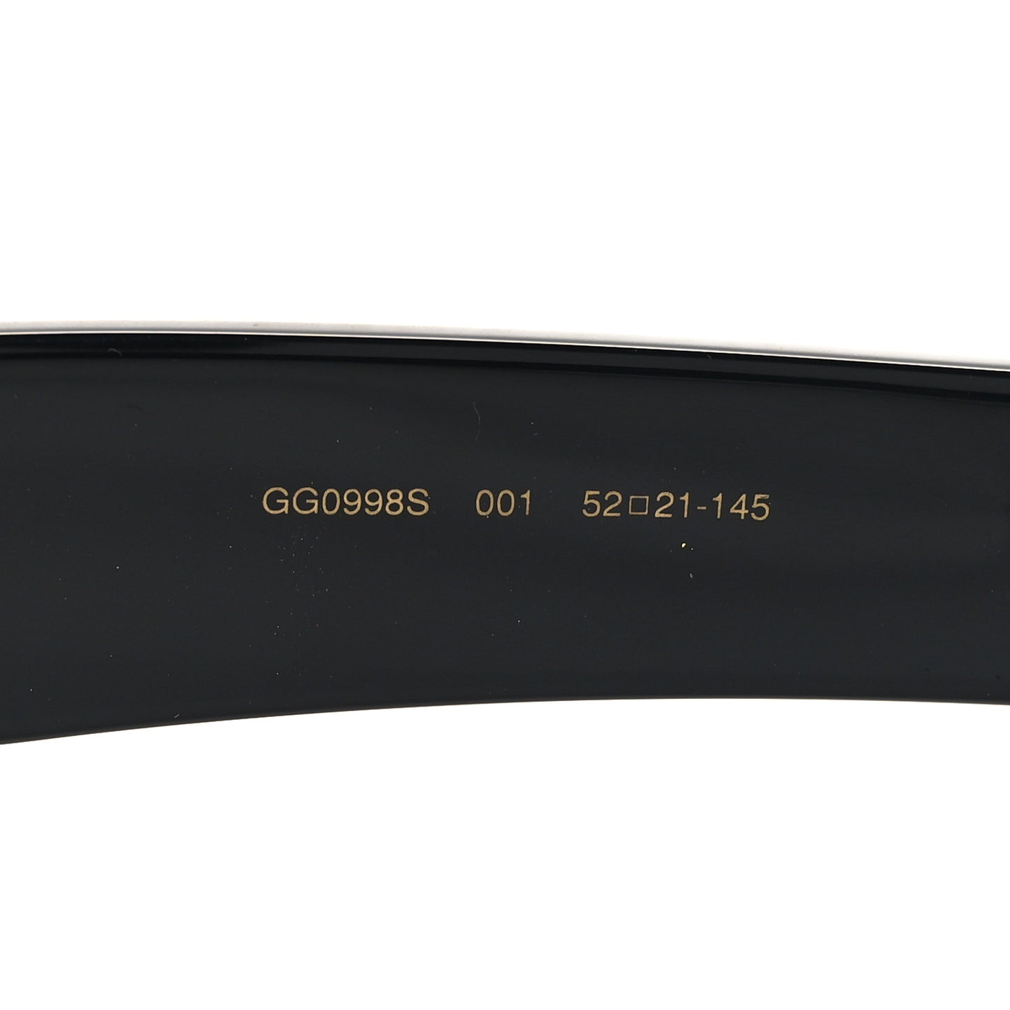 Rectangle 52mm Frame Sunglasses GG0998S Black