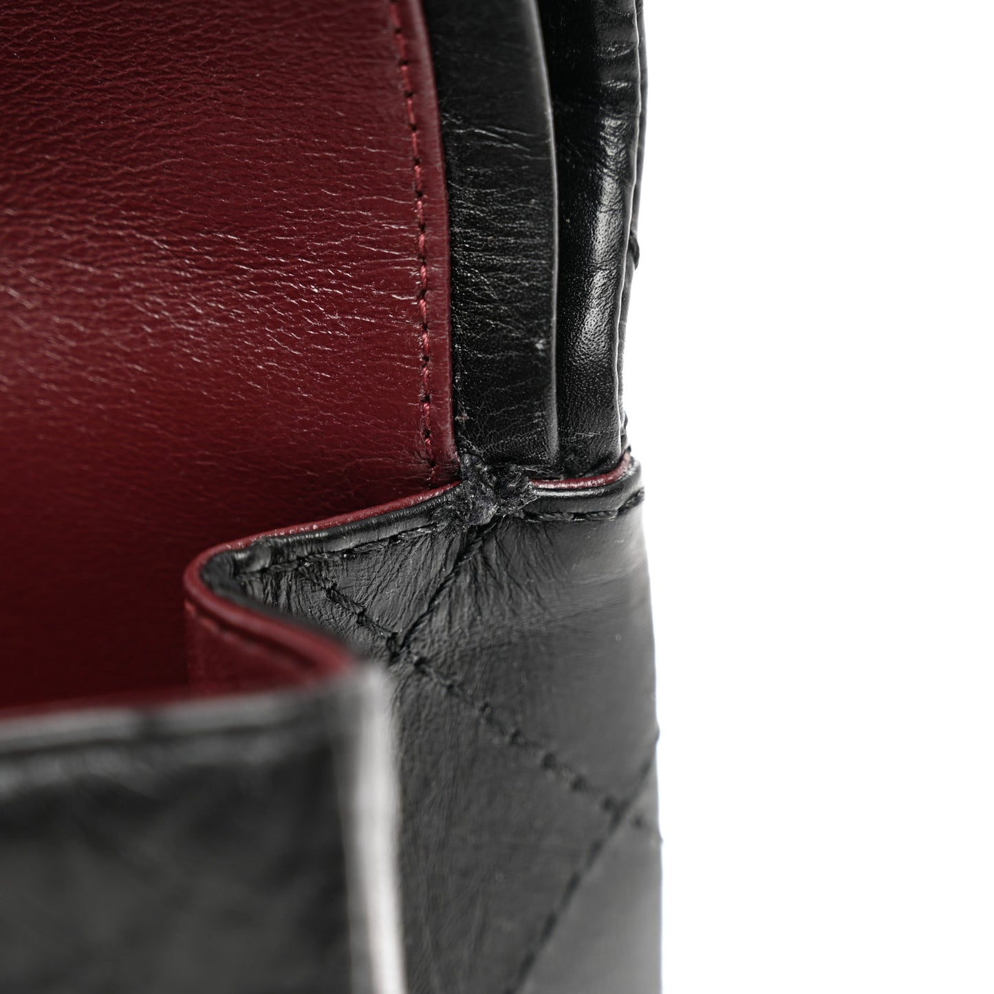Aged Calfskin Quilted 2.55 Reissue 226 Flap Black