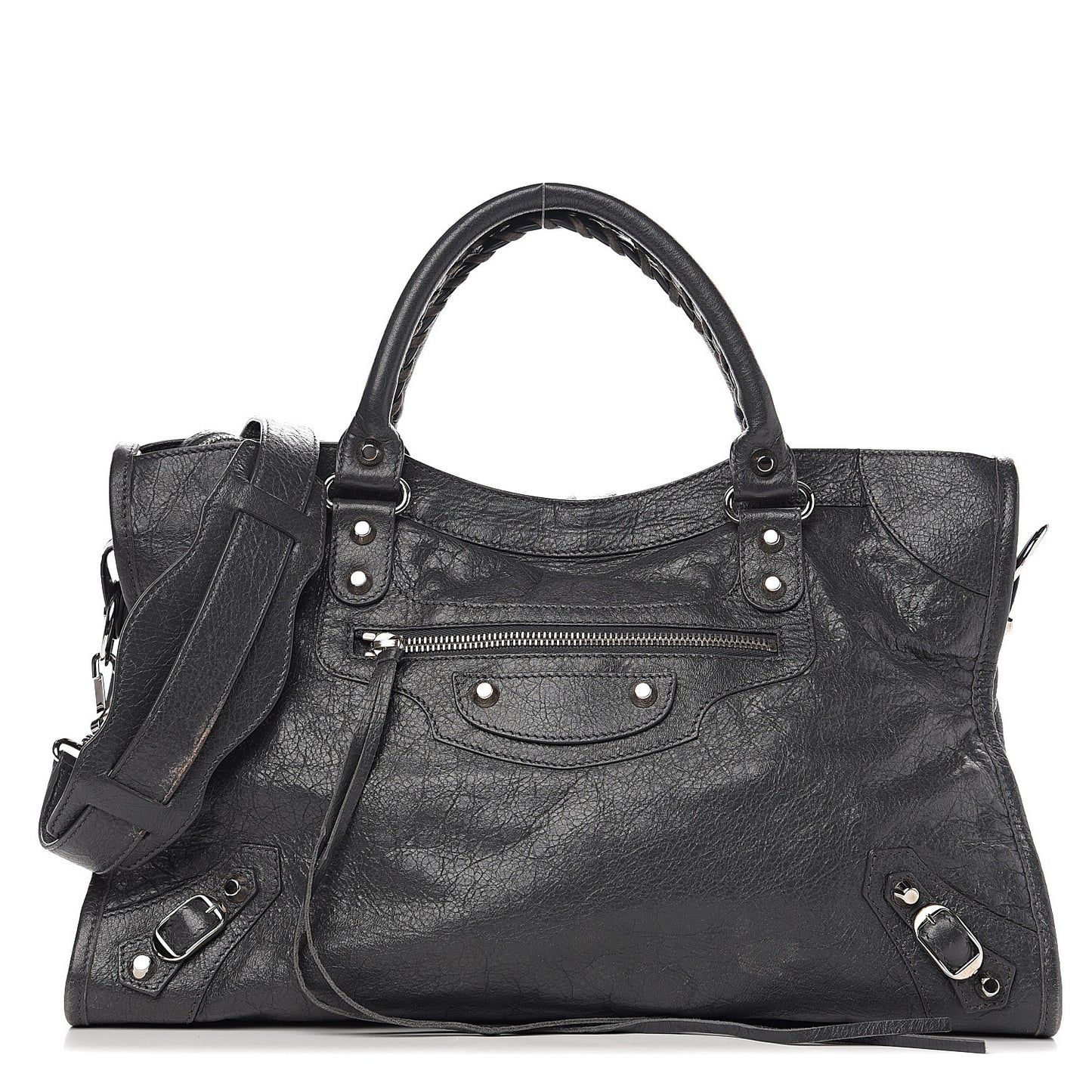 Agneau Classic Silver Hardware City Gris Fossile Anthracite