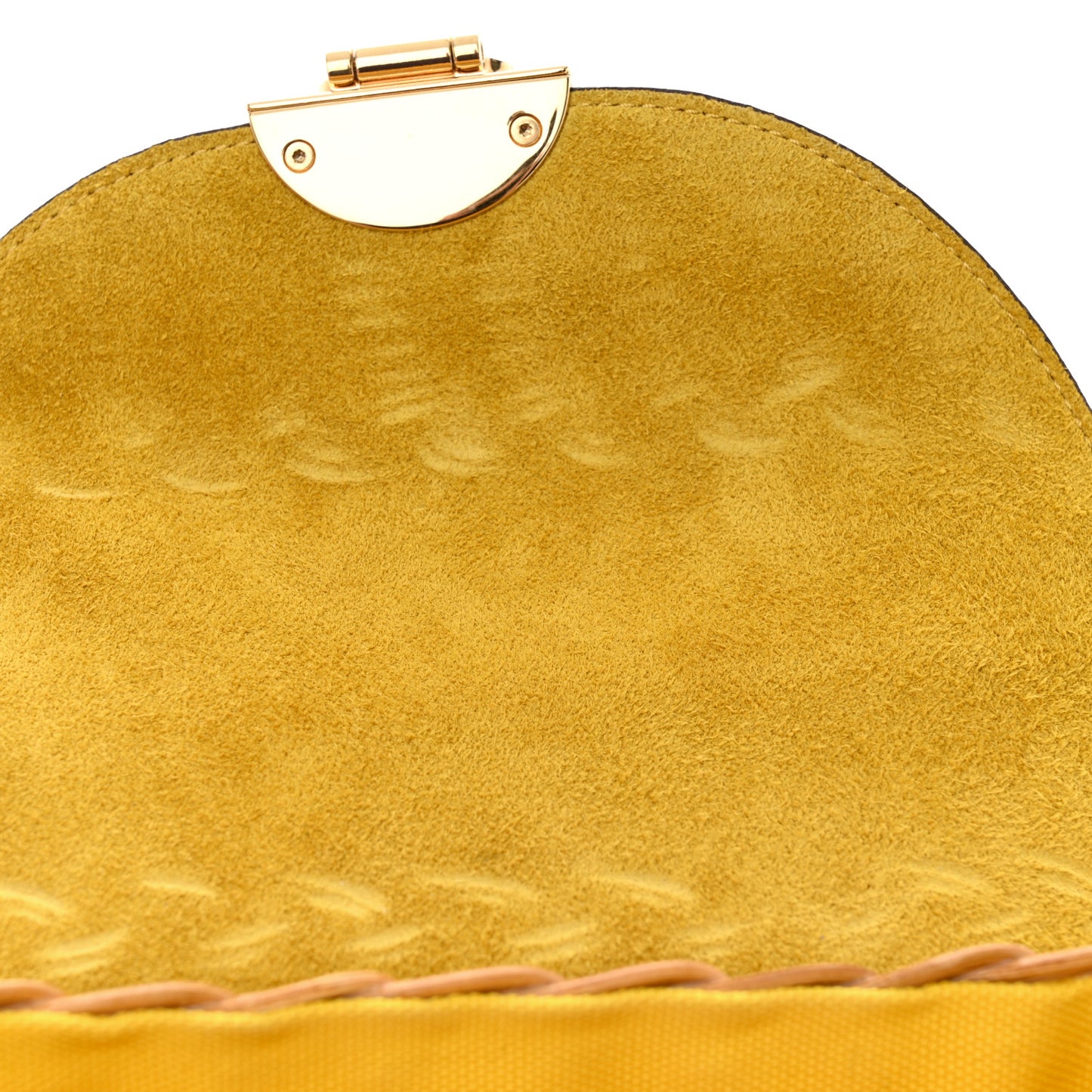 Goatskin Wicker Midollino Bag Yellow