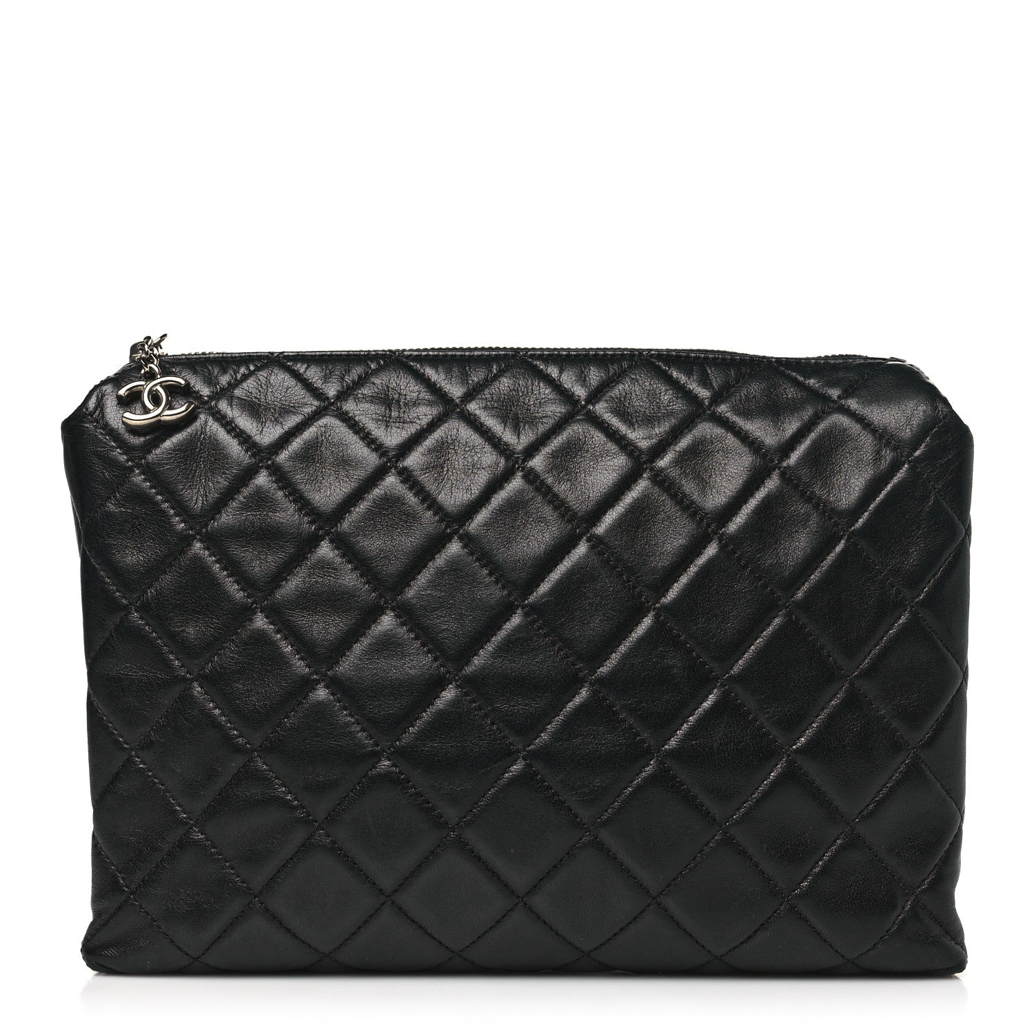 Chanel Lambskin Quilted Cosmetic Case Black 1 of 10