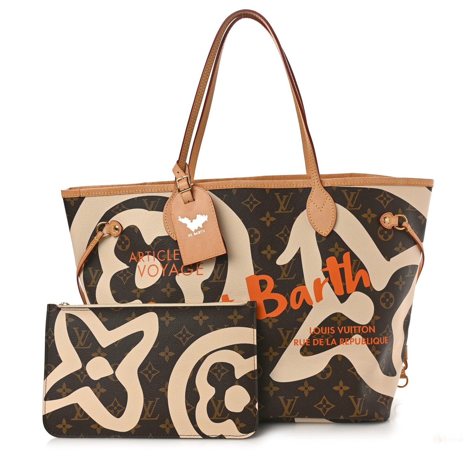 Louis Vuitton Monogram Tahitienne Saint Barth Neverfull MM 2 of 11