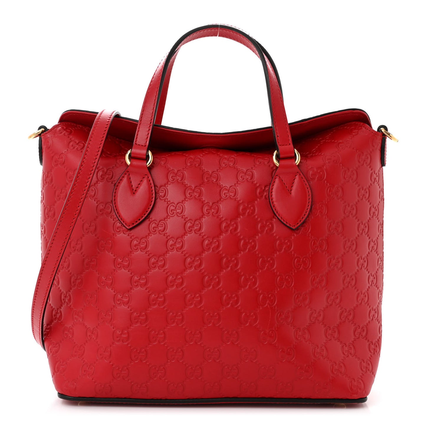 Guccissima Linea A Foldover Tote Red