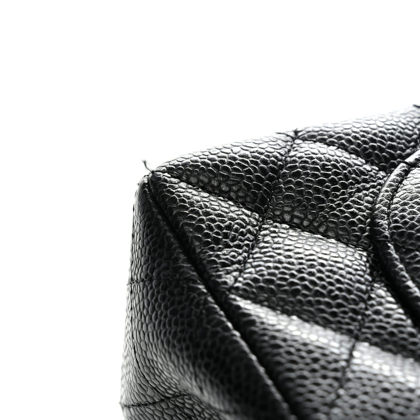 Caviar Quilted Small Double Flap Black