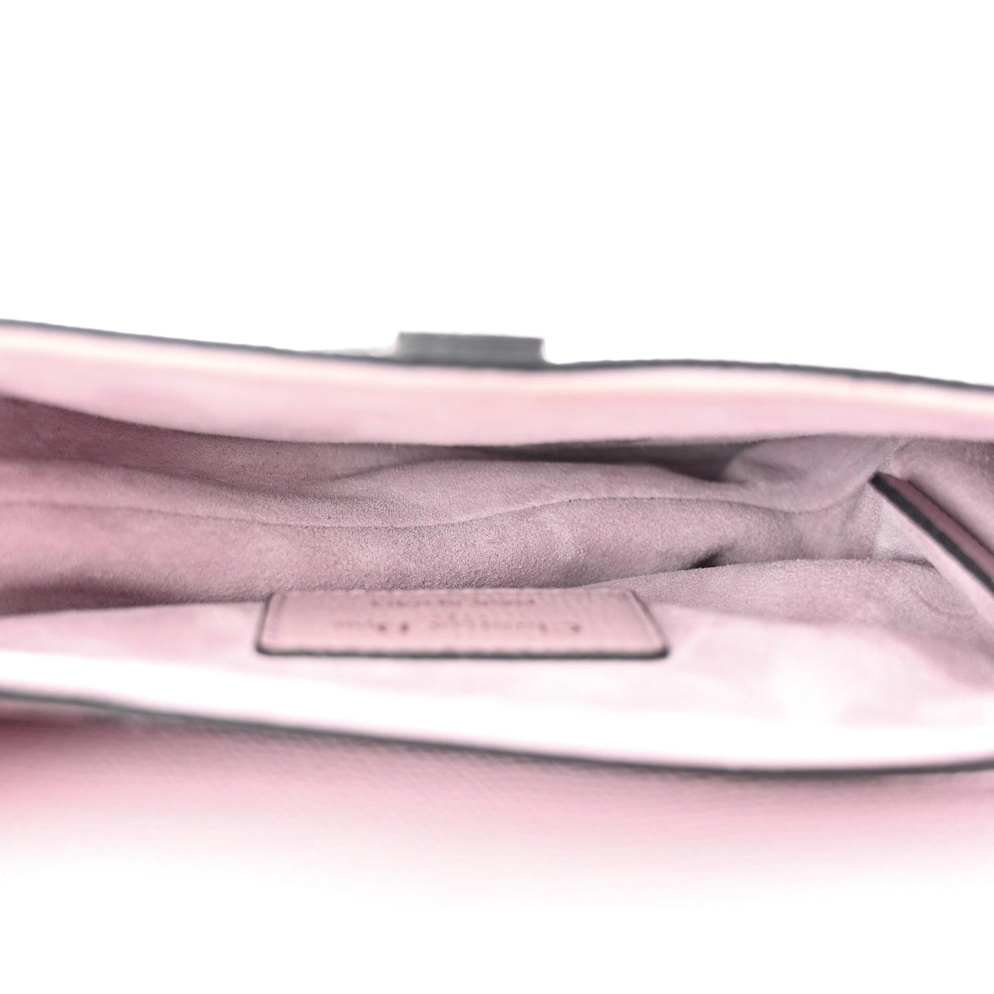 Grained Calfskin Mini Saddle Bag Light Pink