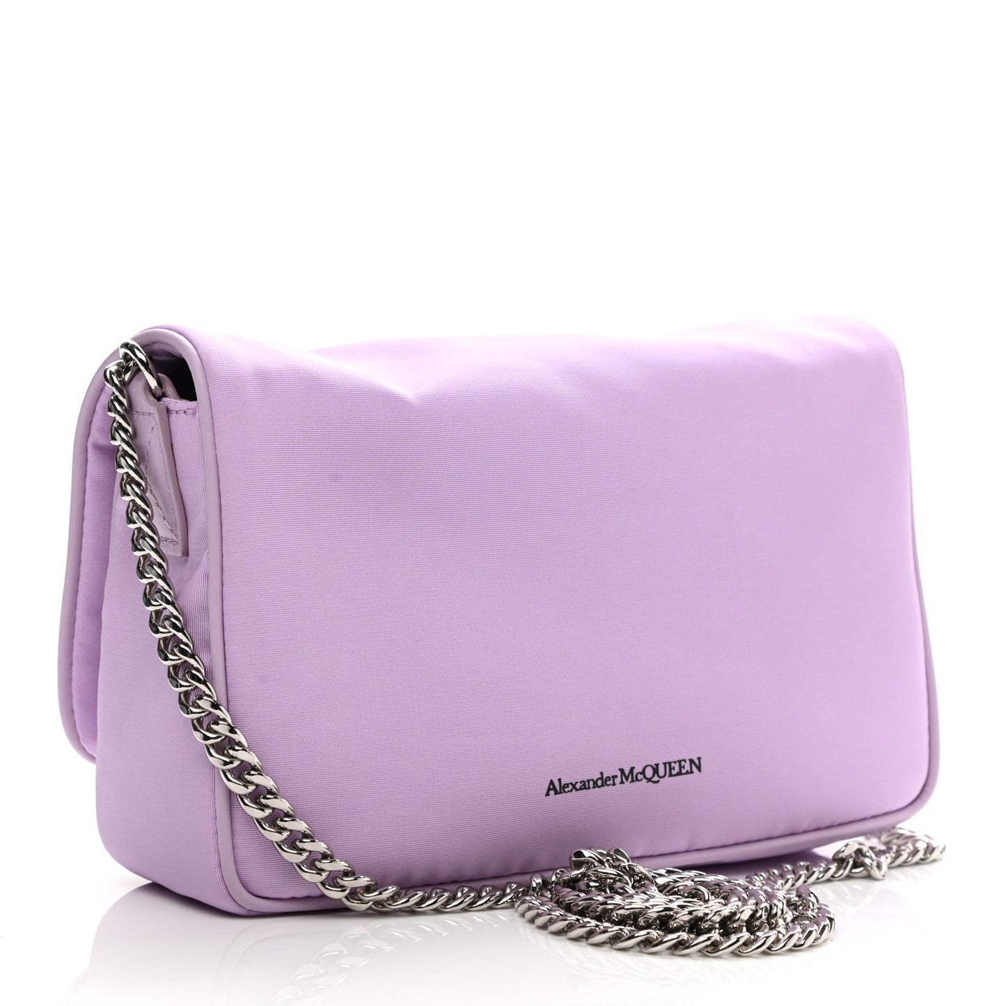 Nylon Skull Camera Crossbody Bag Lilac